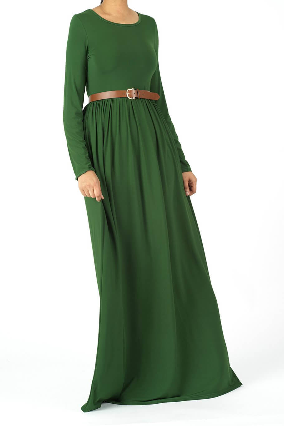 Soft Milk Silk Maxi Dress / Pockets Kabayare