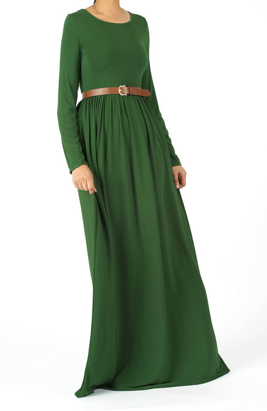 Soft Milk Silk Maxi Dress / Pockets Kabayare
