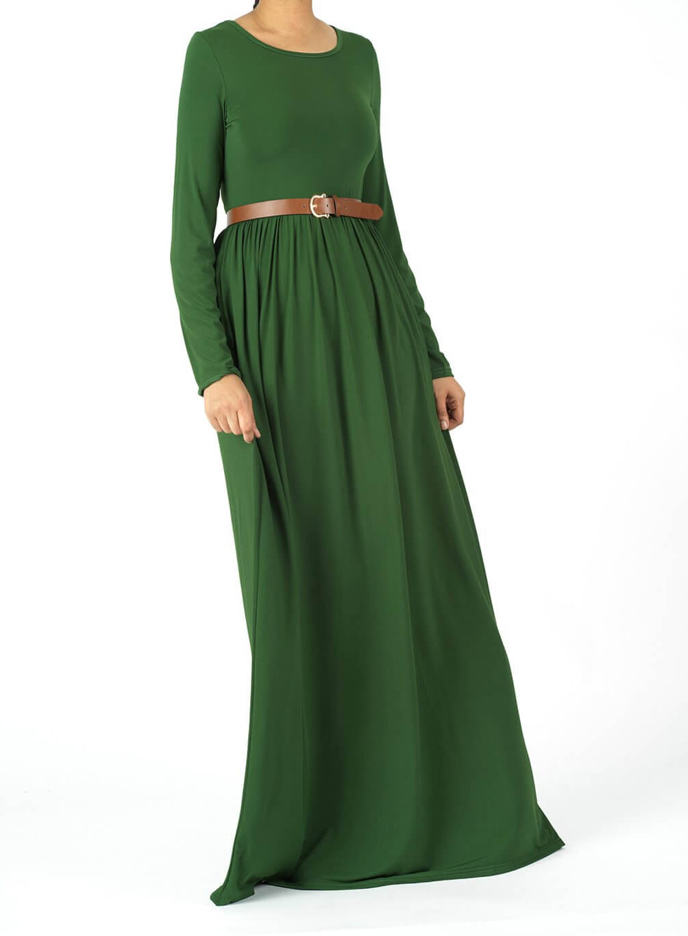Soft Milk Silk Maxi Dress / Pockets Kabayare
