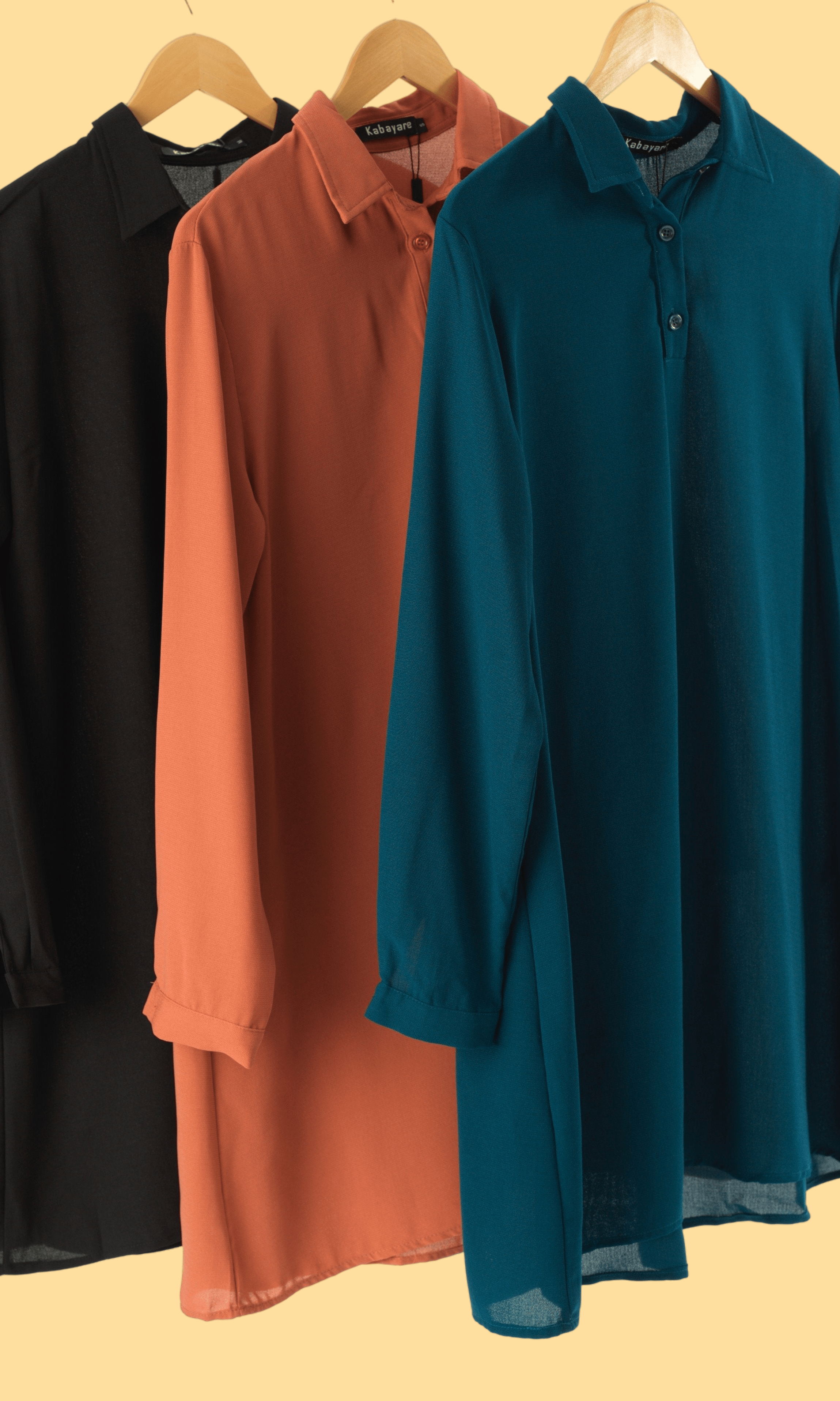 Solid Tunic Modest top Kabayare