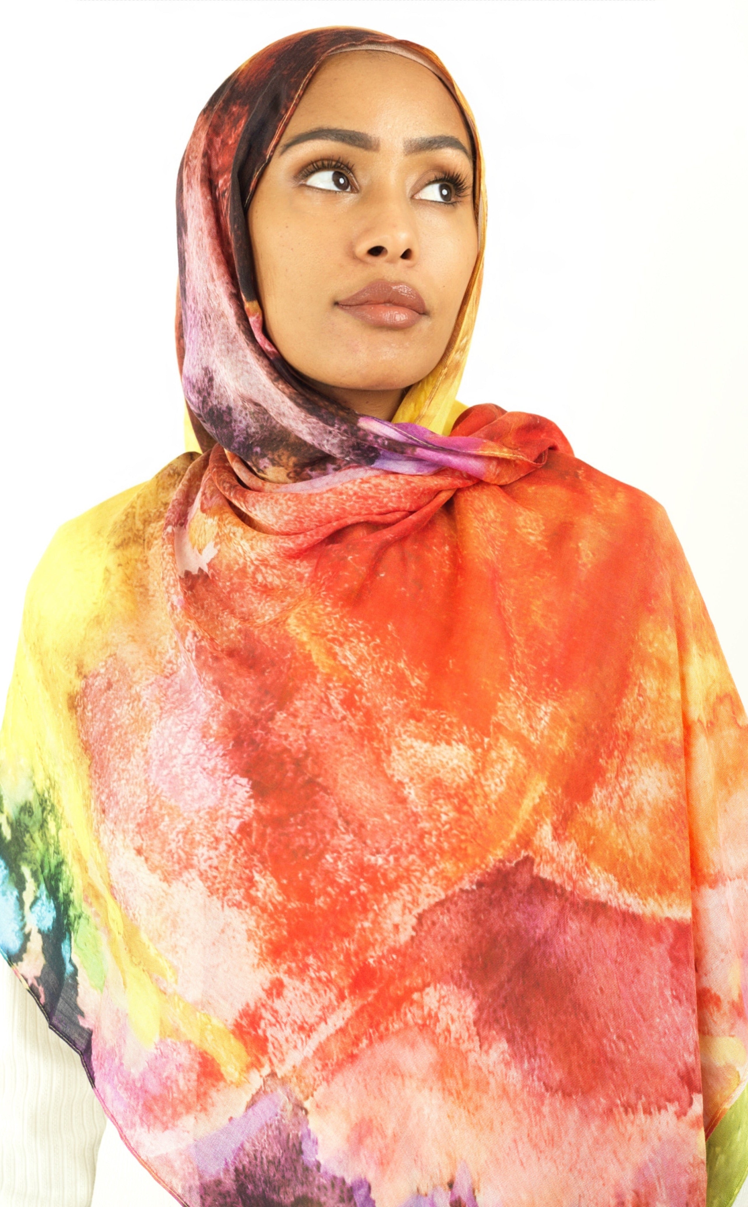 Splash of art modal print hijab Kabayare