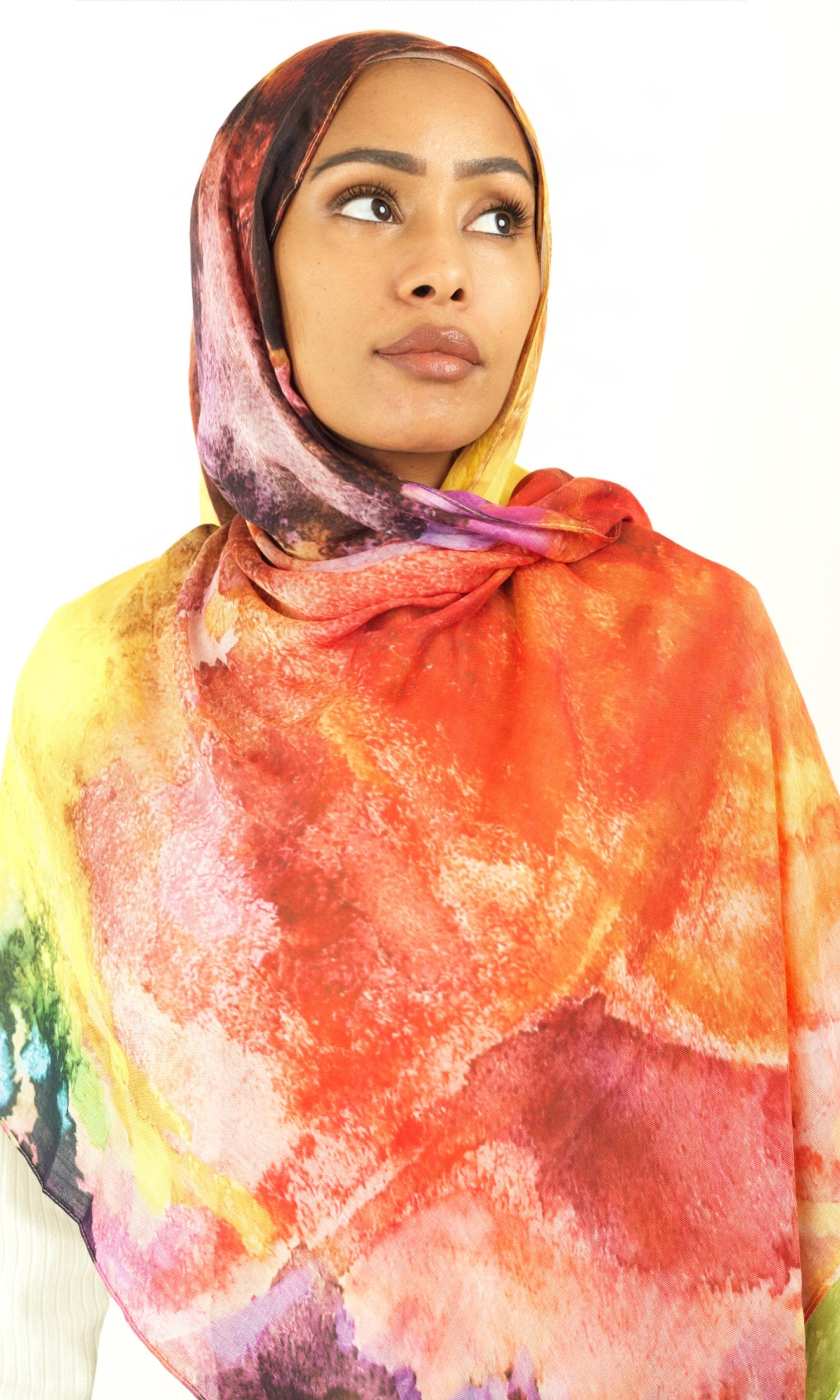 Splash of art modal print hijab Kabayare