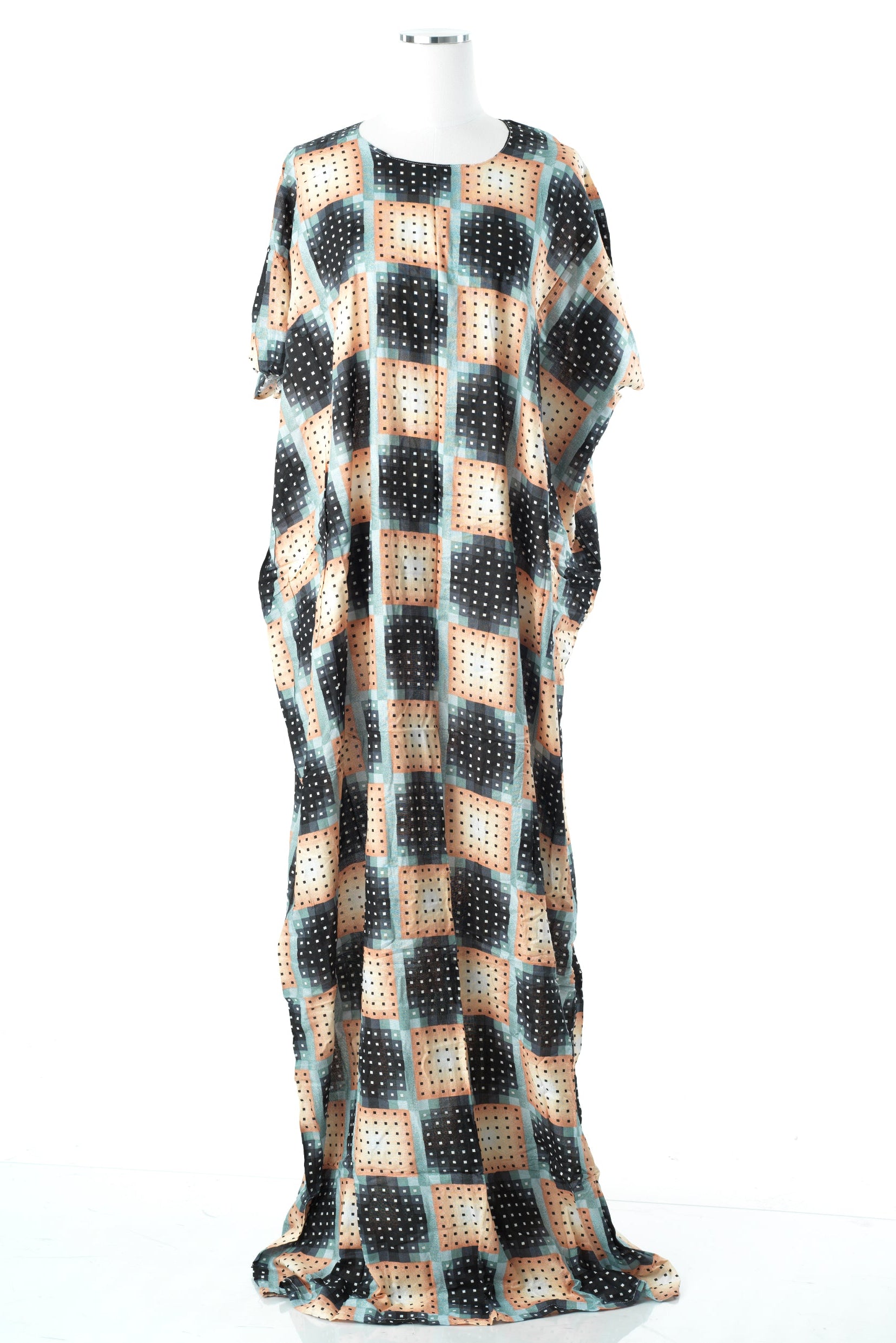 square print bati dress Kabayare