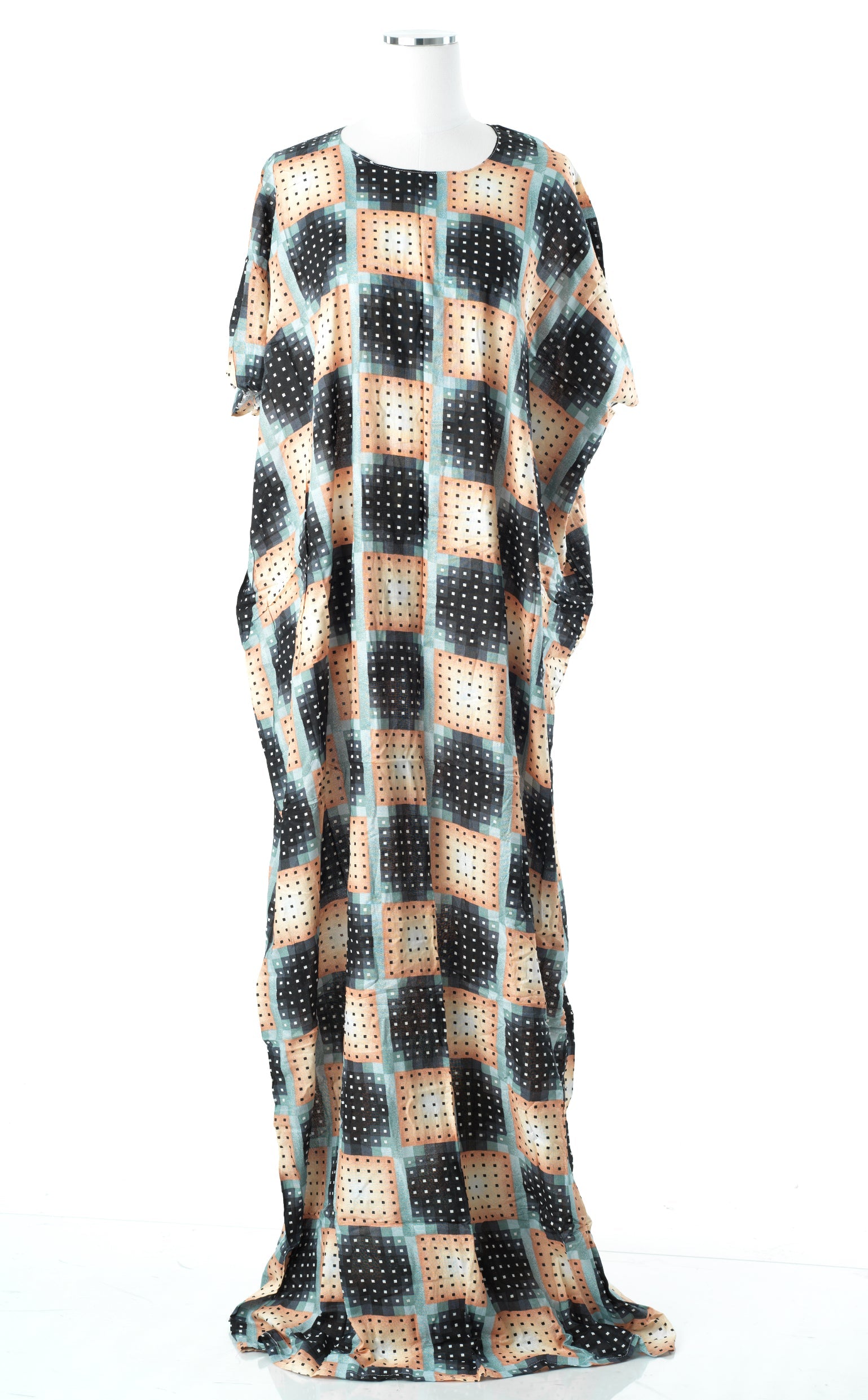 square print bati dress Kabayare