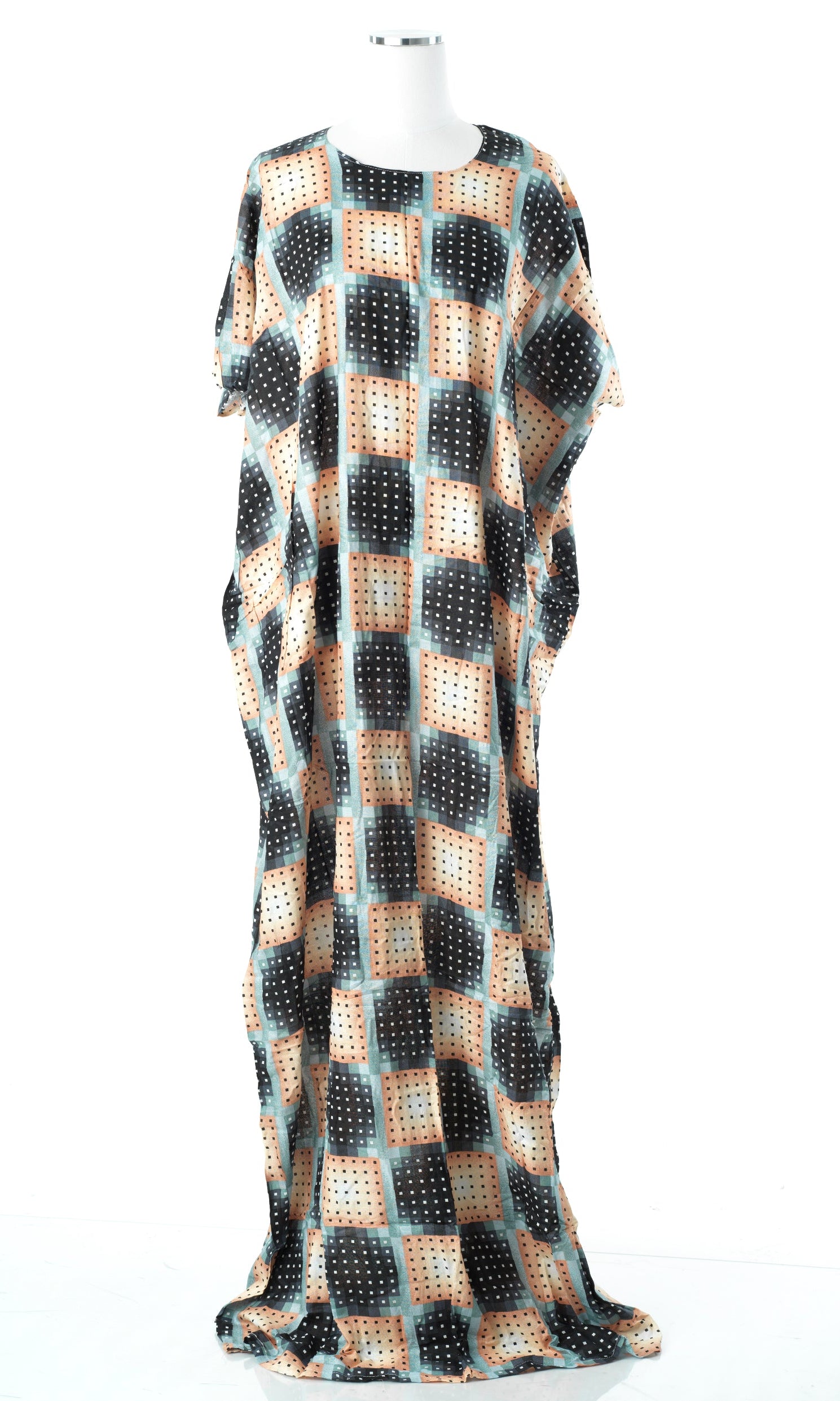 square print bati dress Kabayare