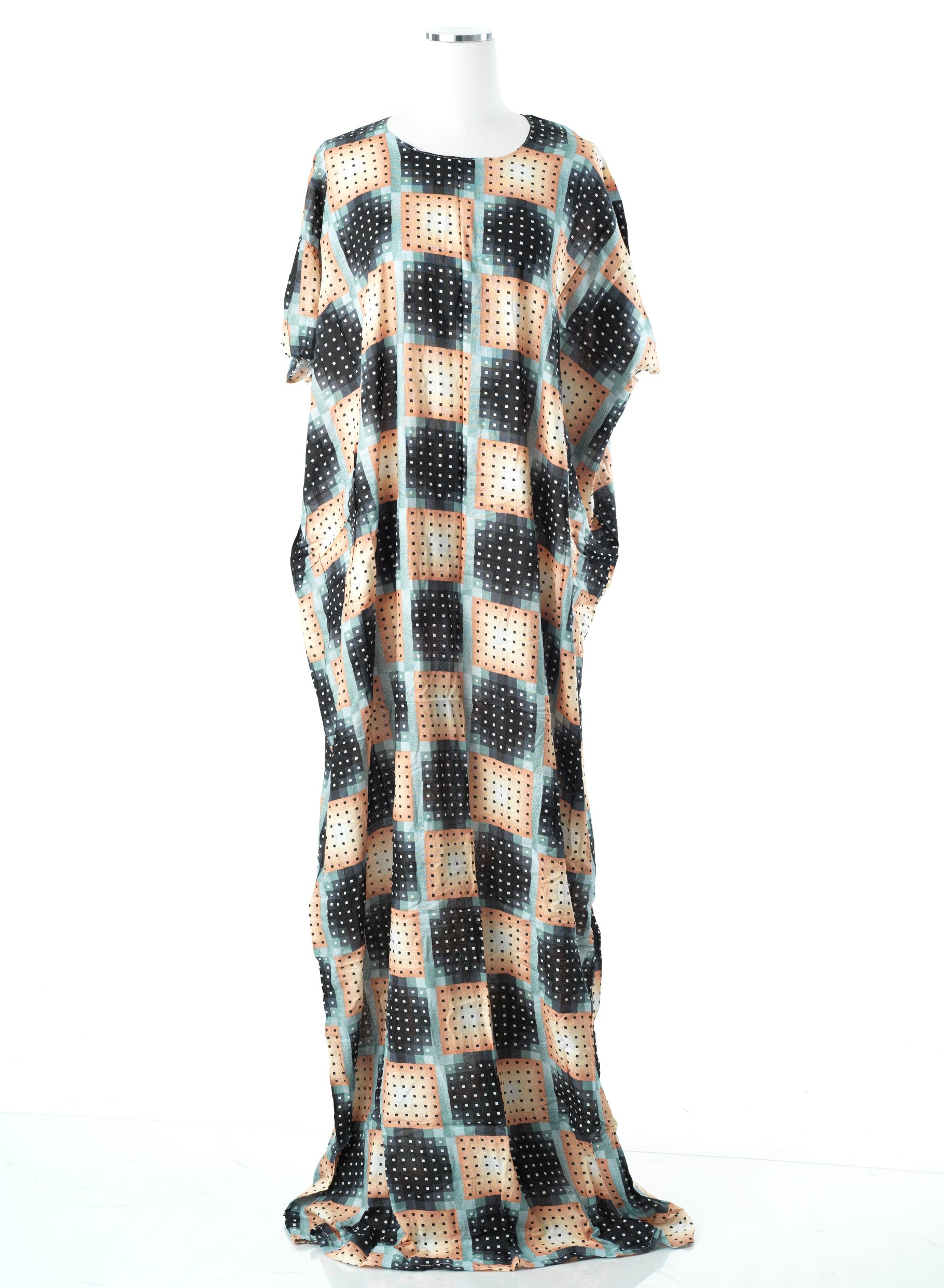 square print bati dress Kabayare