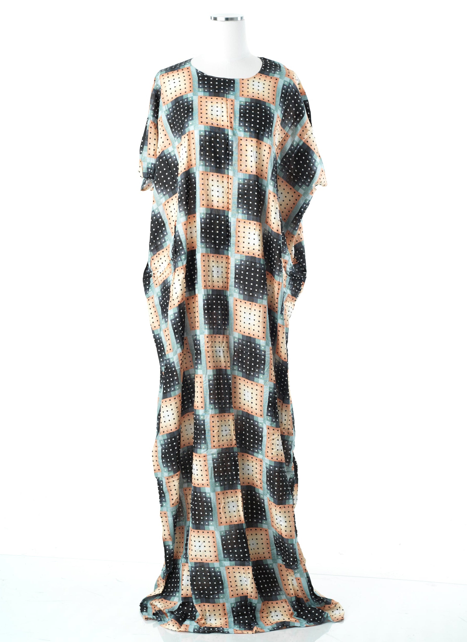 square print bati dress Kabayare