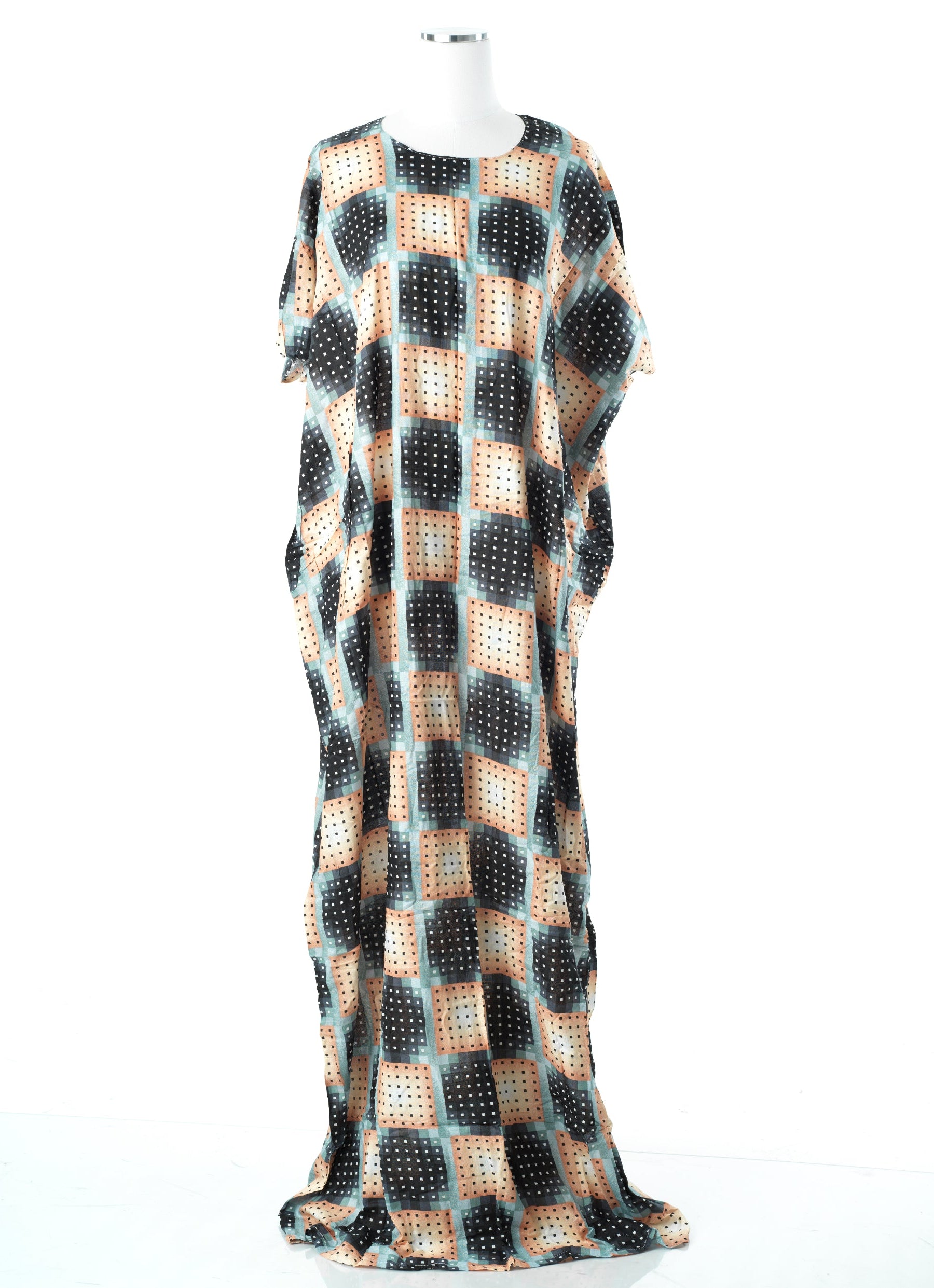 square print bati dress Kabayare