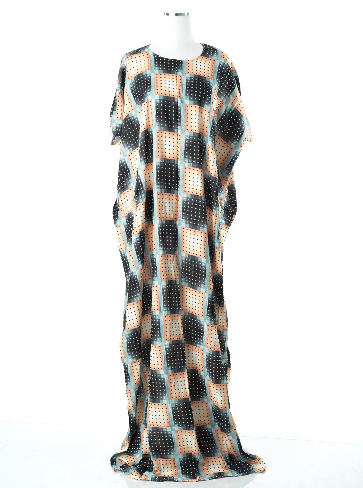 square print bati dress Kabayare