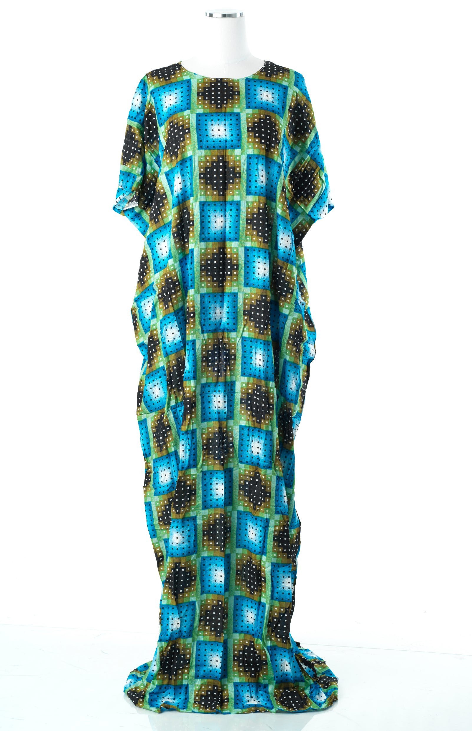 square print bati dress Kabayare