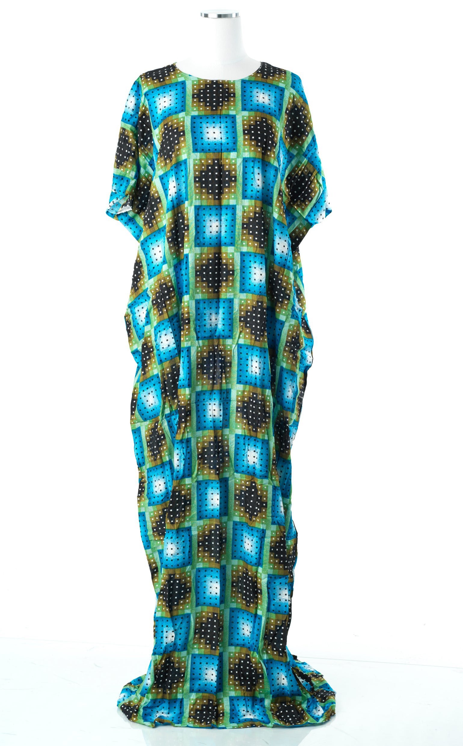 square print bati dress Kabayare