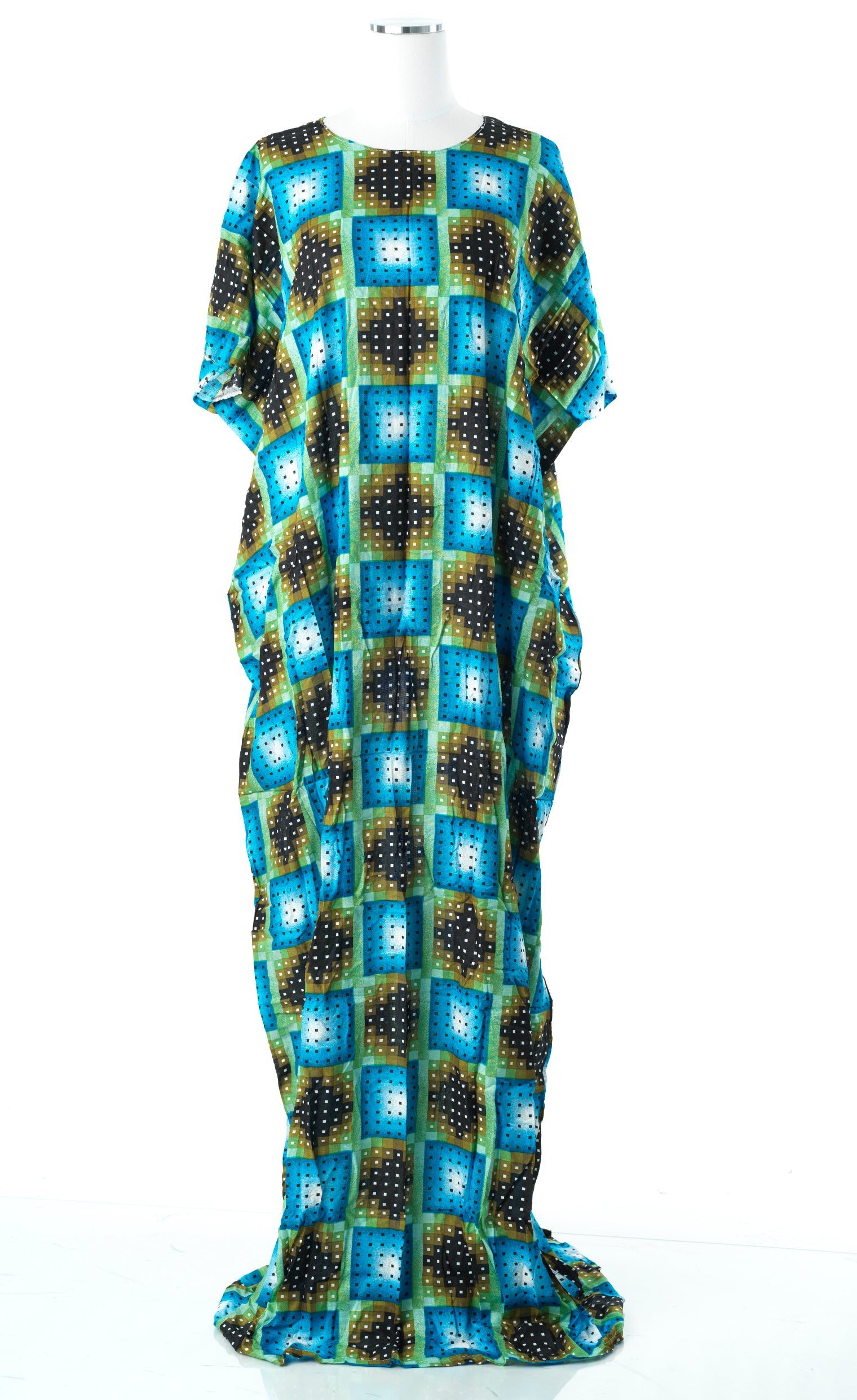 square print bati dress Kabayare