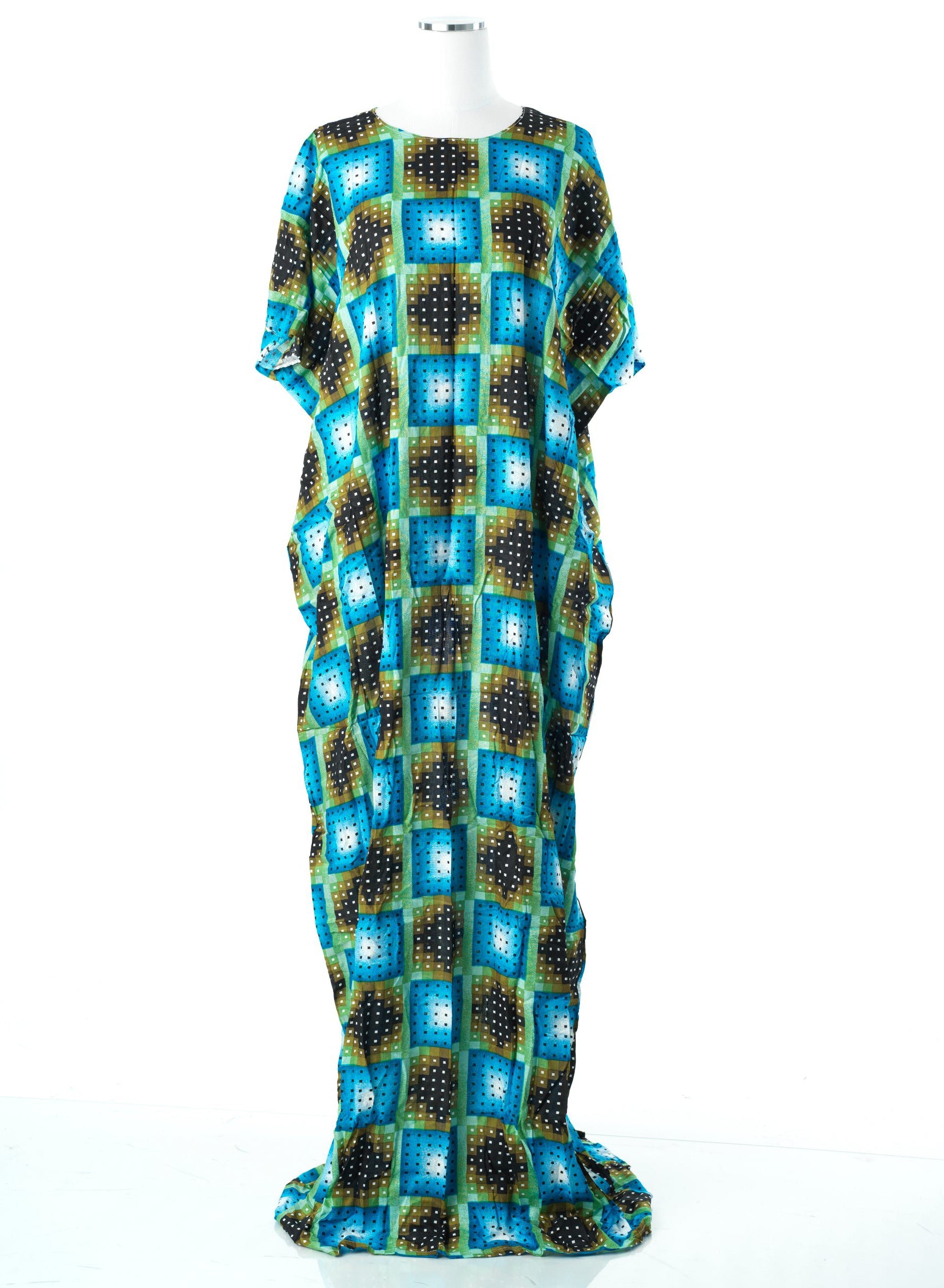 square print bati dress Kabayare