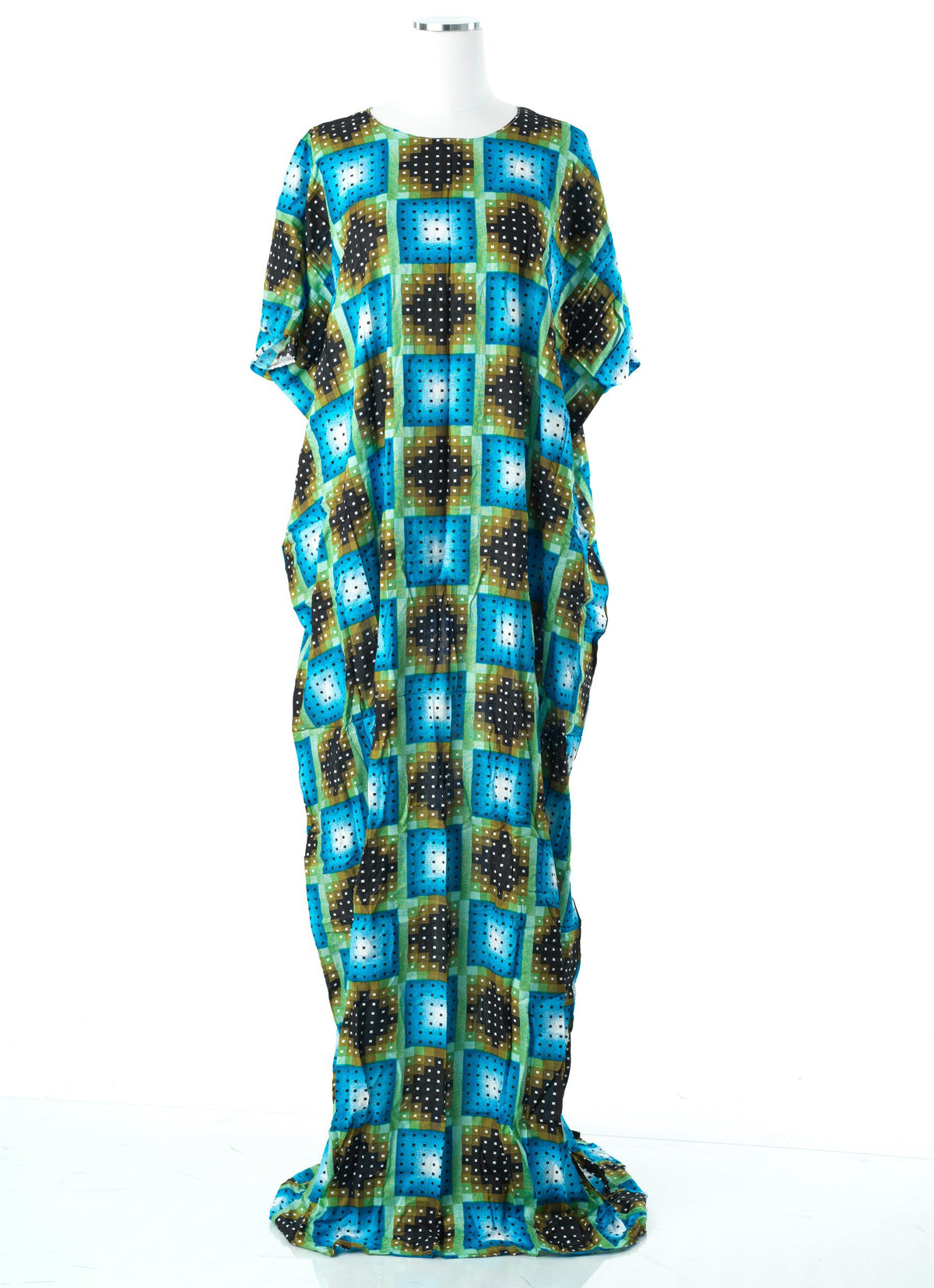 square print bati dress Kabayare