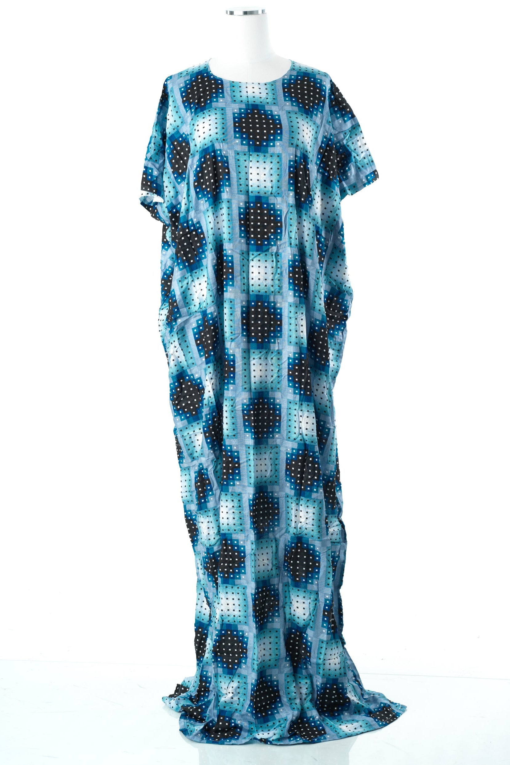 square print bati dress Kabayare