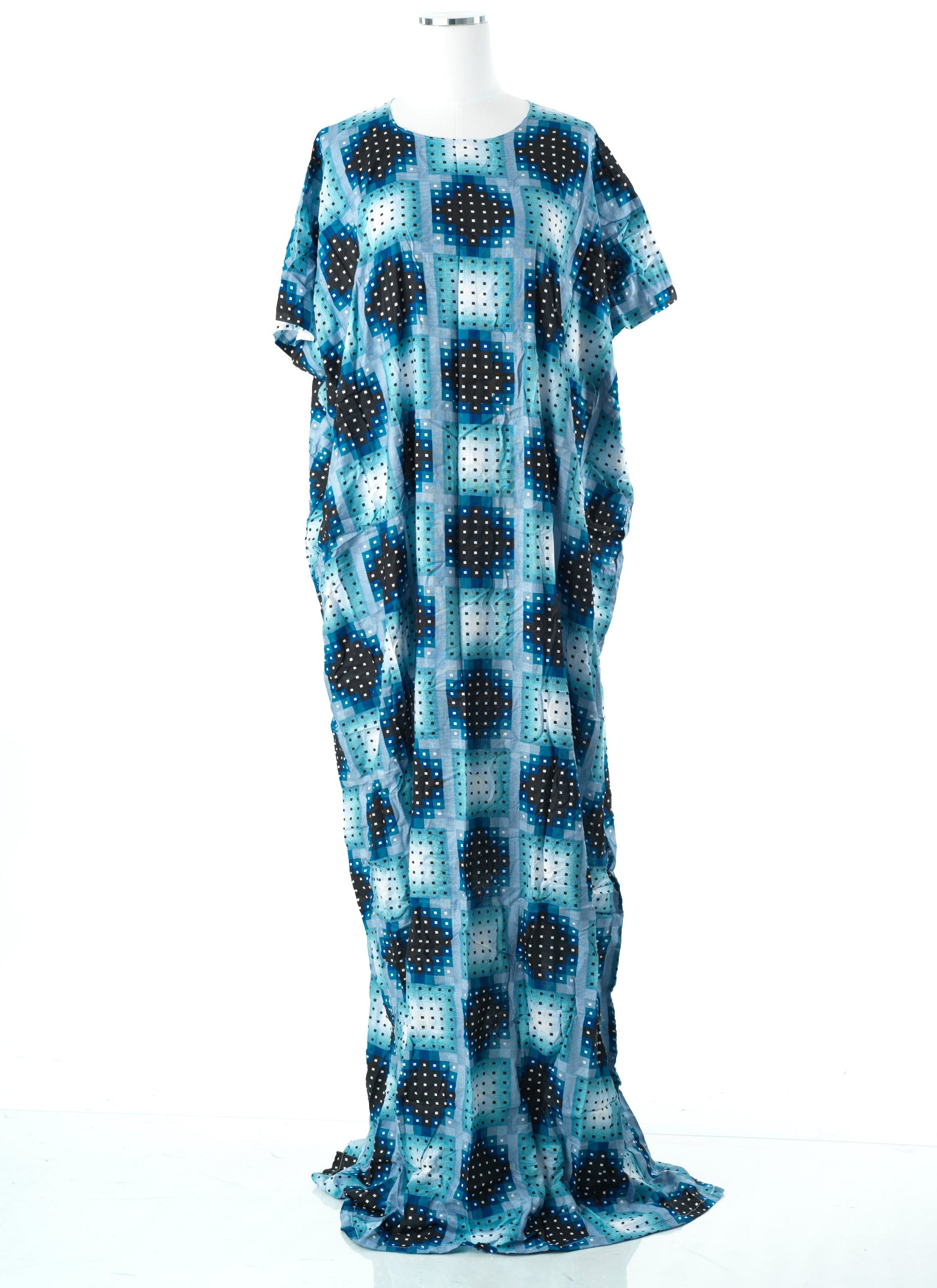 square print bati dress Kabayare