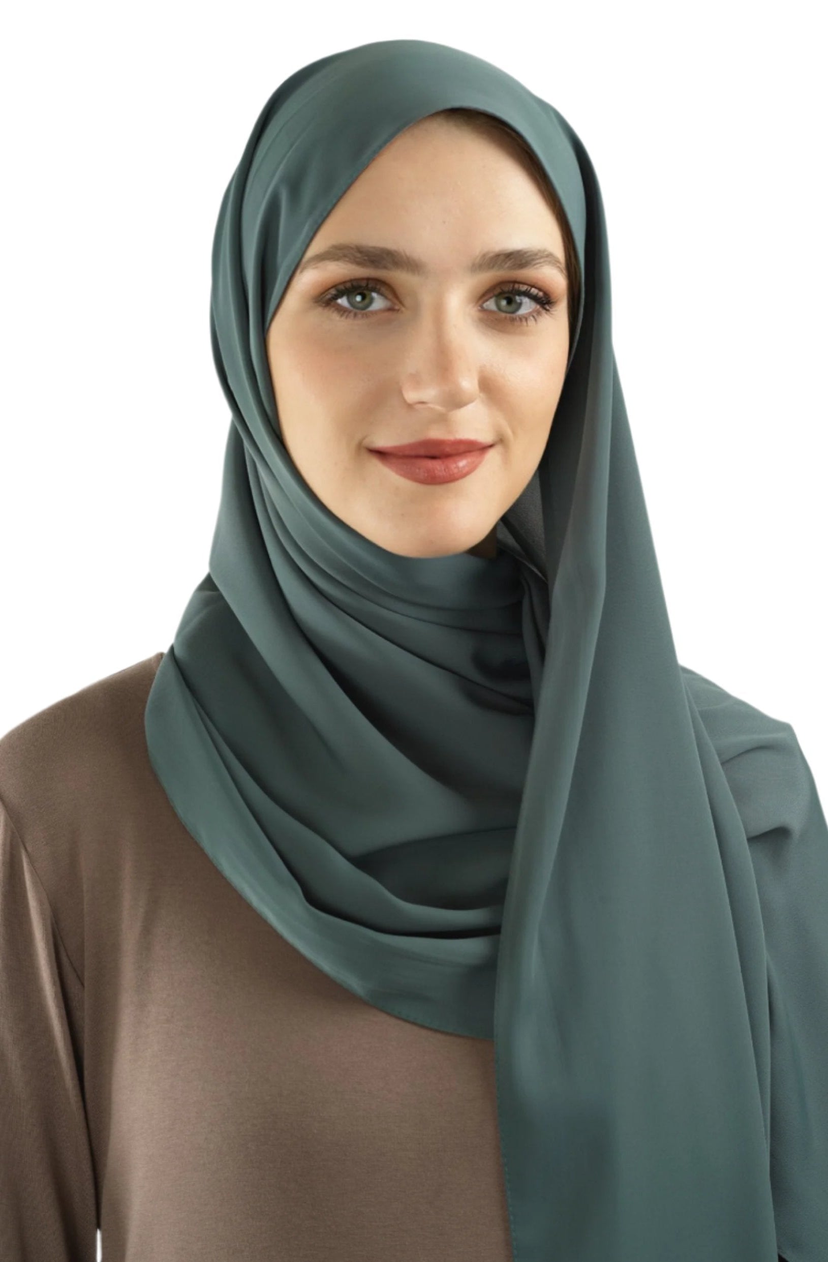 Stone blue Korean Nida hijab Kabayare