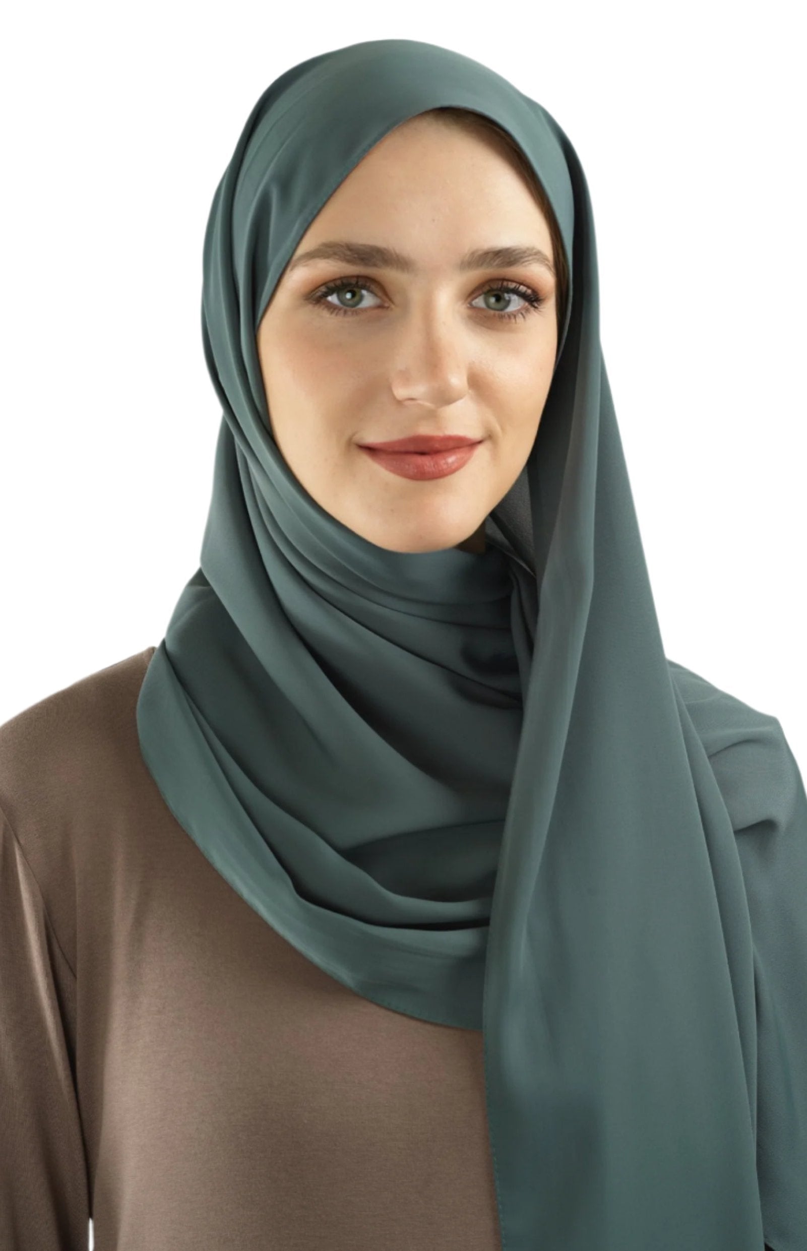 Stone blue Korean Nida hijab Kabayare