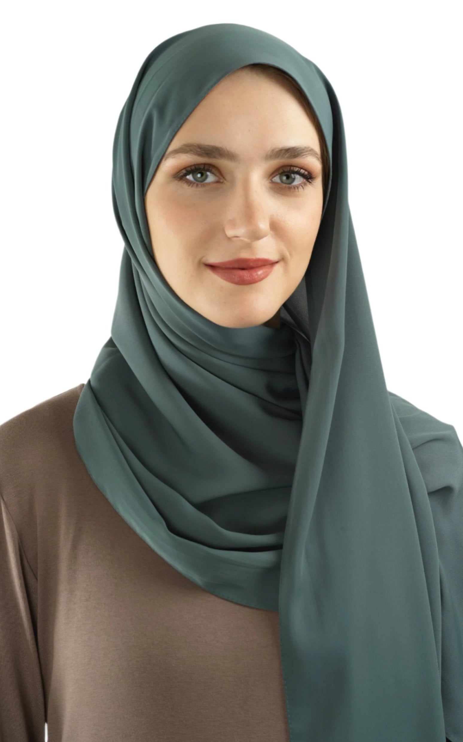 Stone blue Korean Nida hijab Kabayare