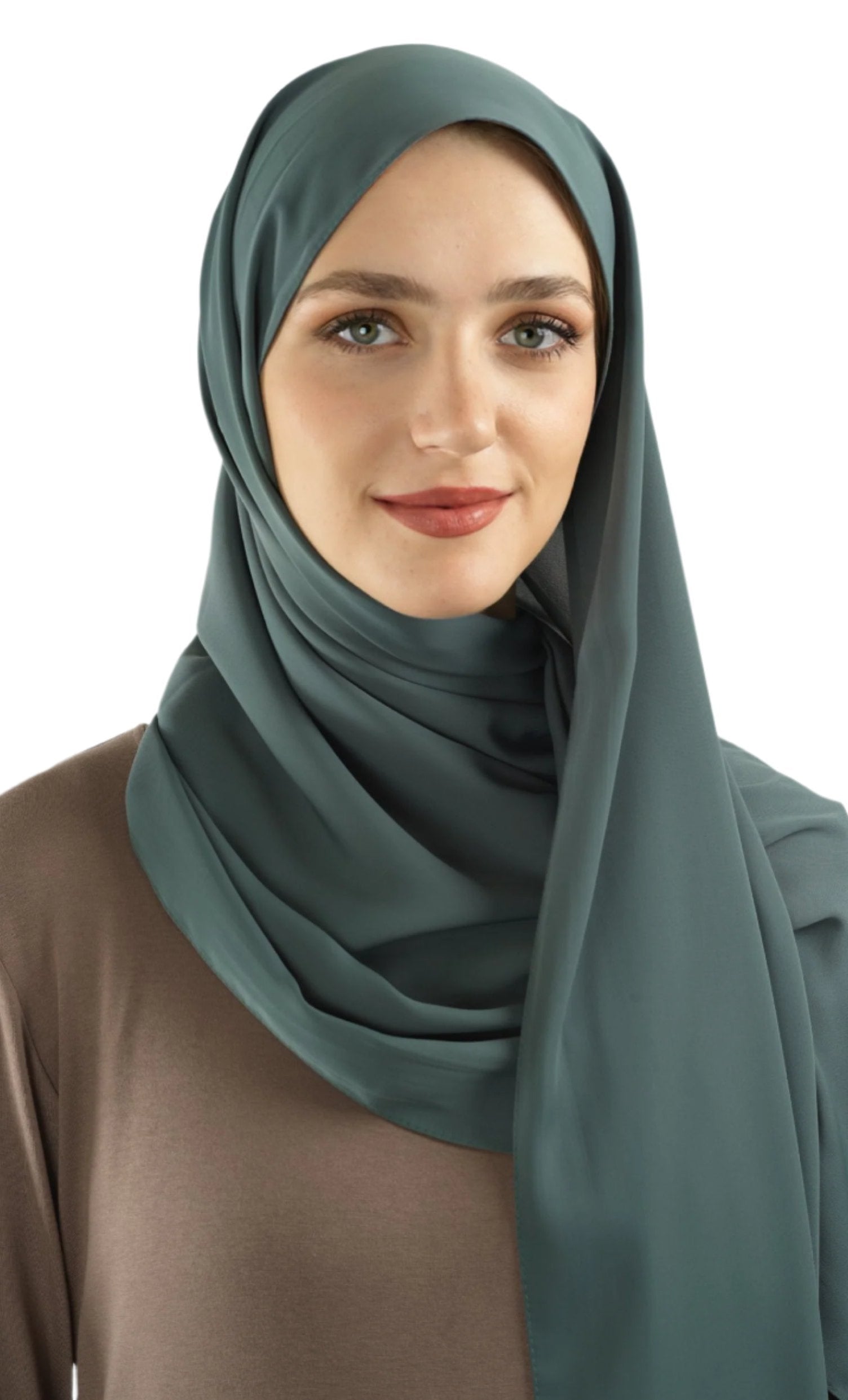 Stone blue Korean Nida hijab Kabayare