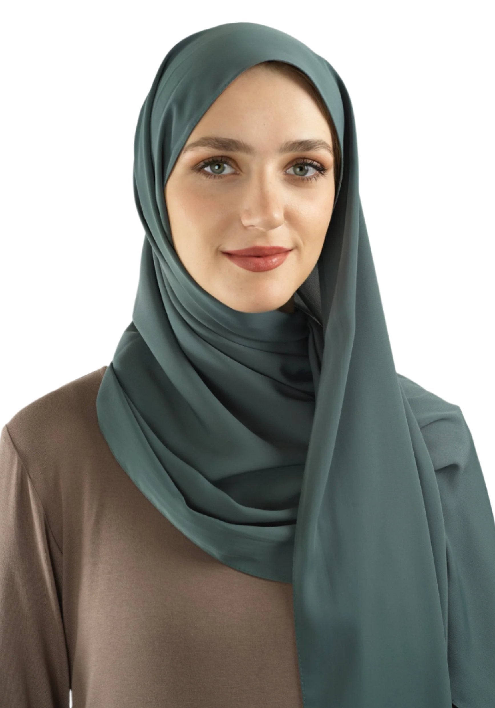 Stone blue Korean Nida hijab Kabayare