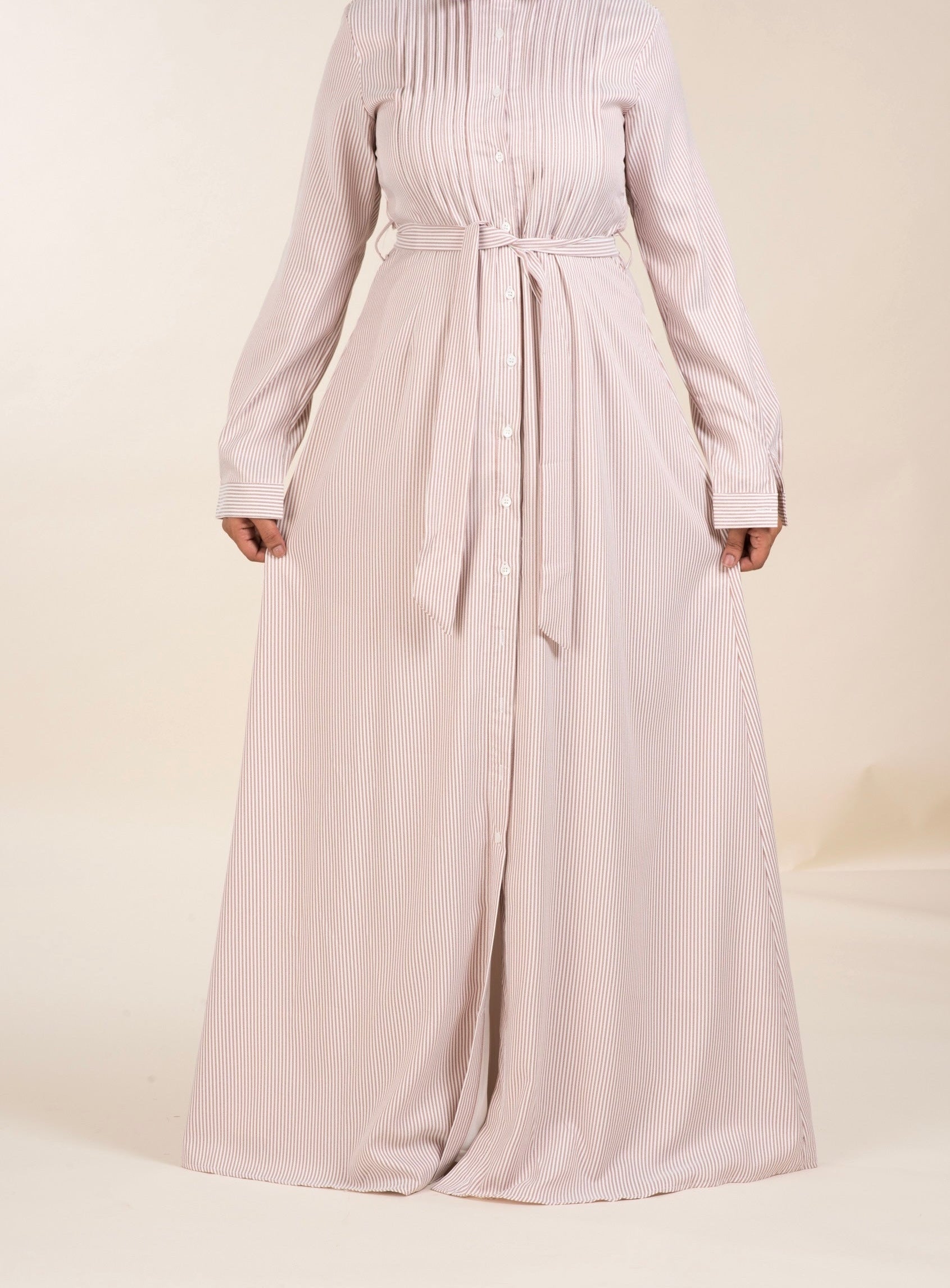 striped button down maxi dress Kabayare