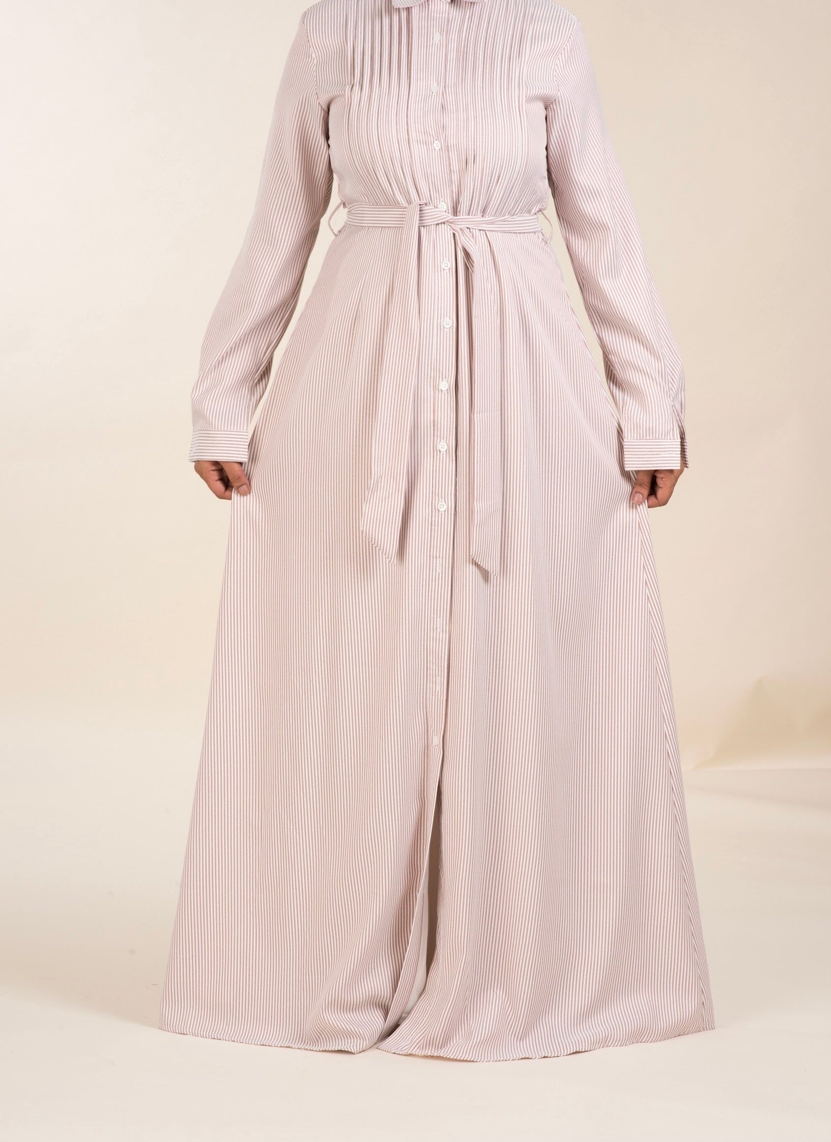 striped button down maxi dress Kabayare