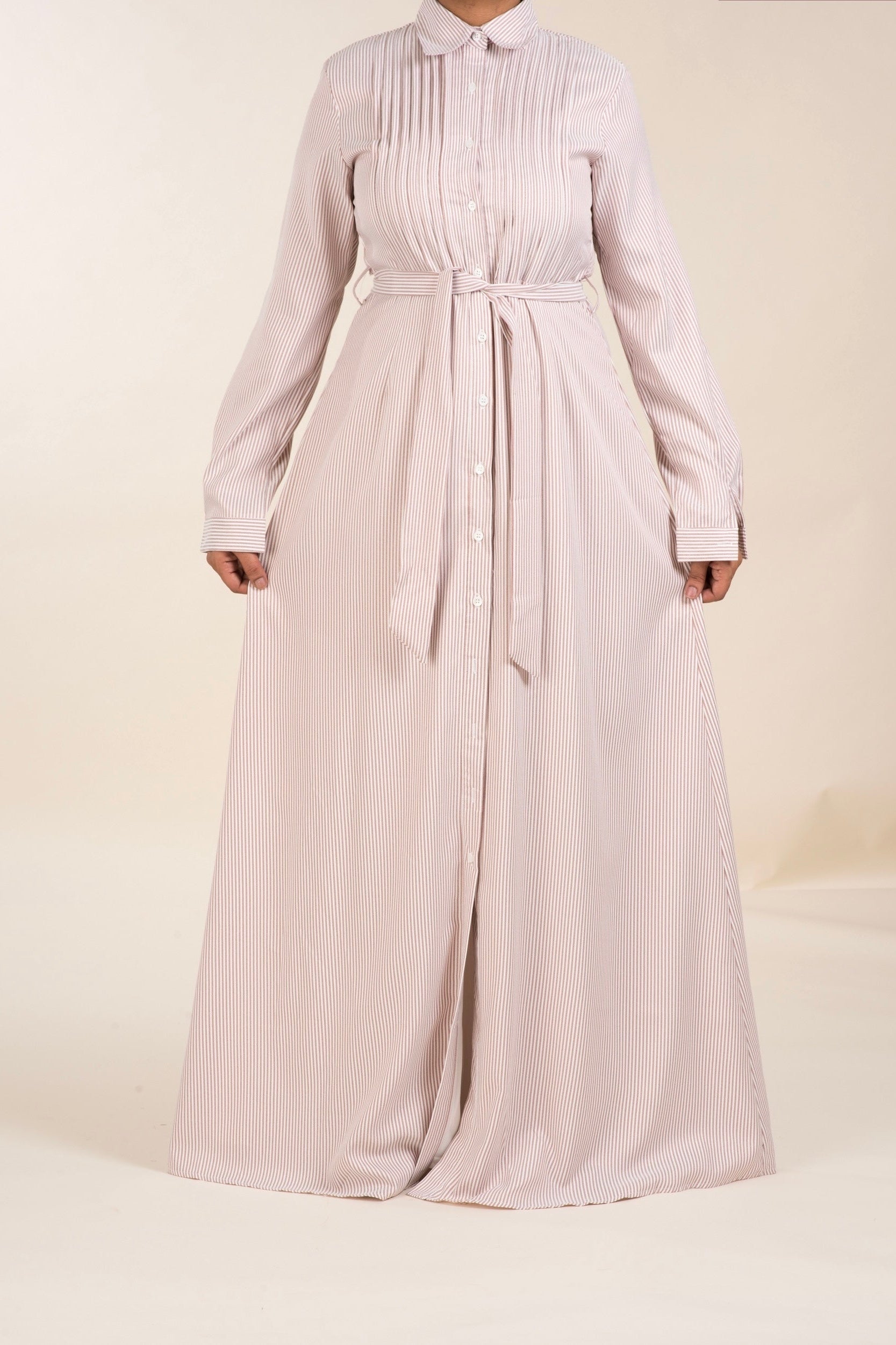 striped button down maxi dress Kabayare