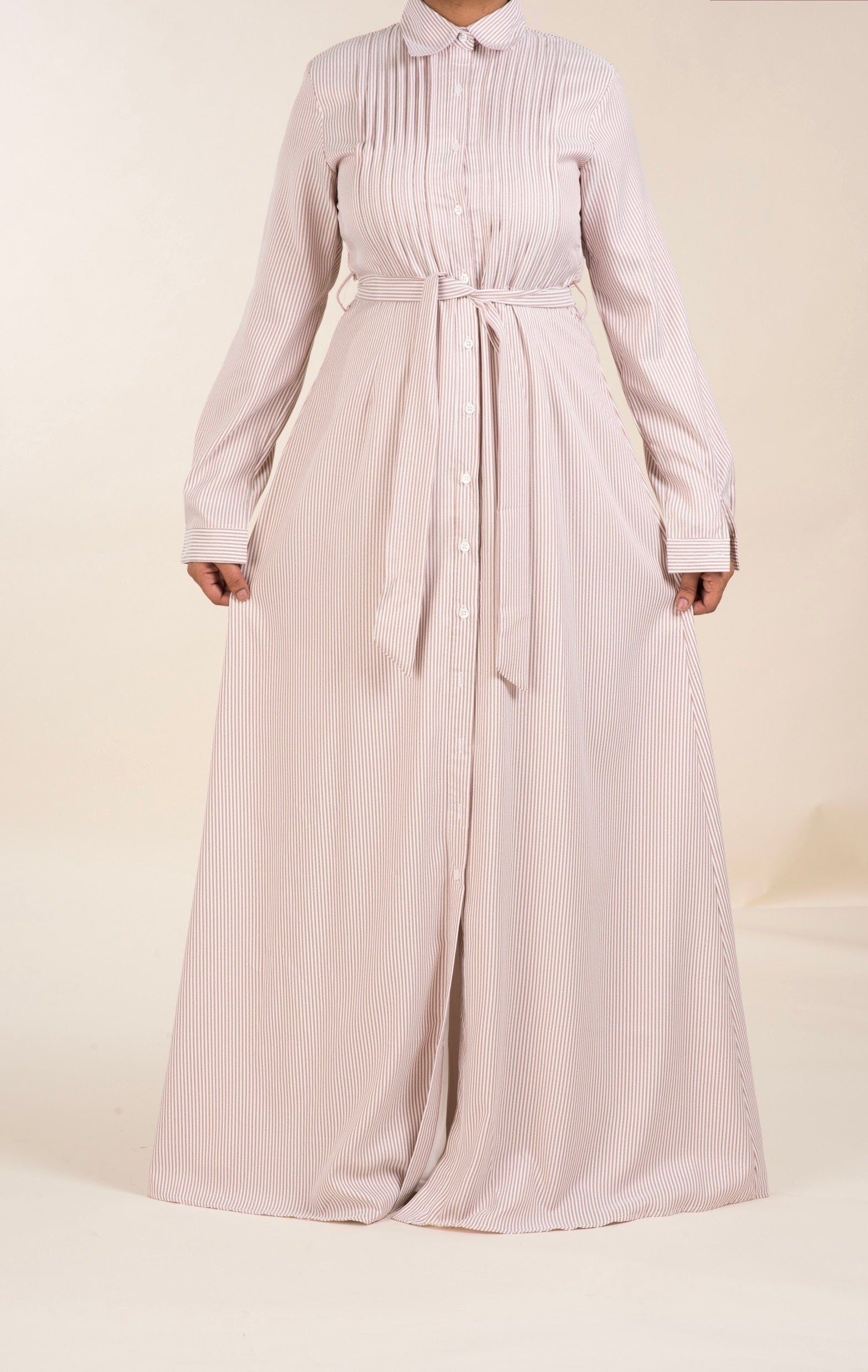 striped button down maxi dress Kabayare