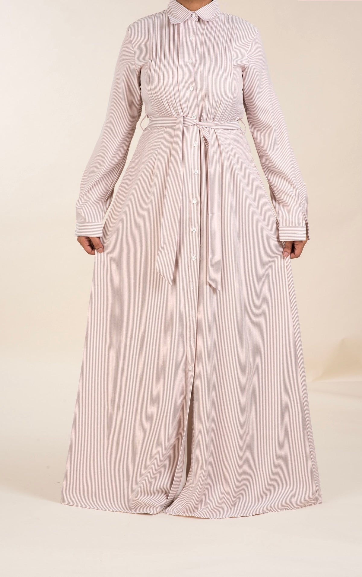 striped button down maxi dress Kabayare