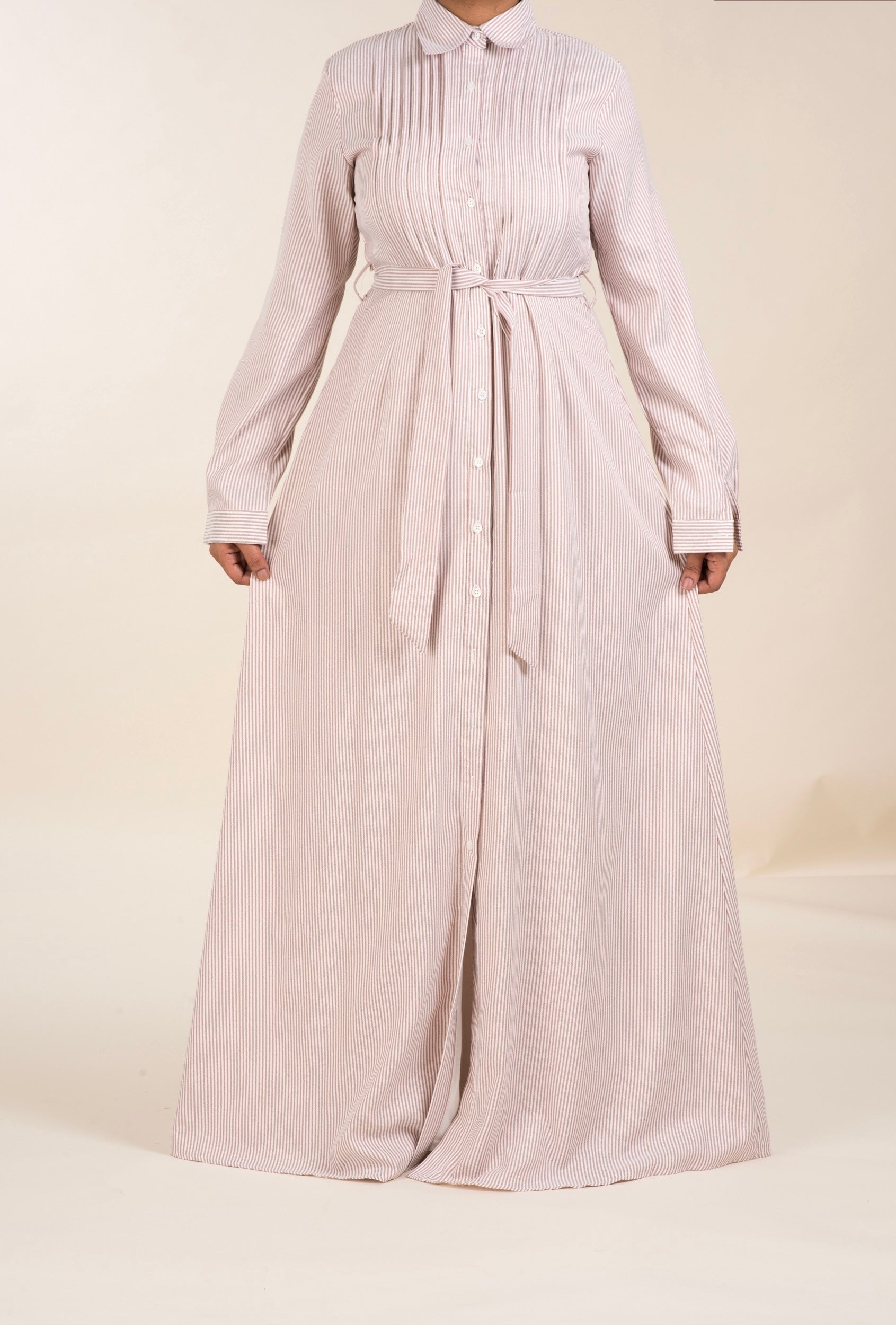 striped button down maxi dress Kabayare