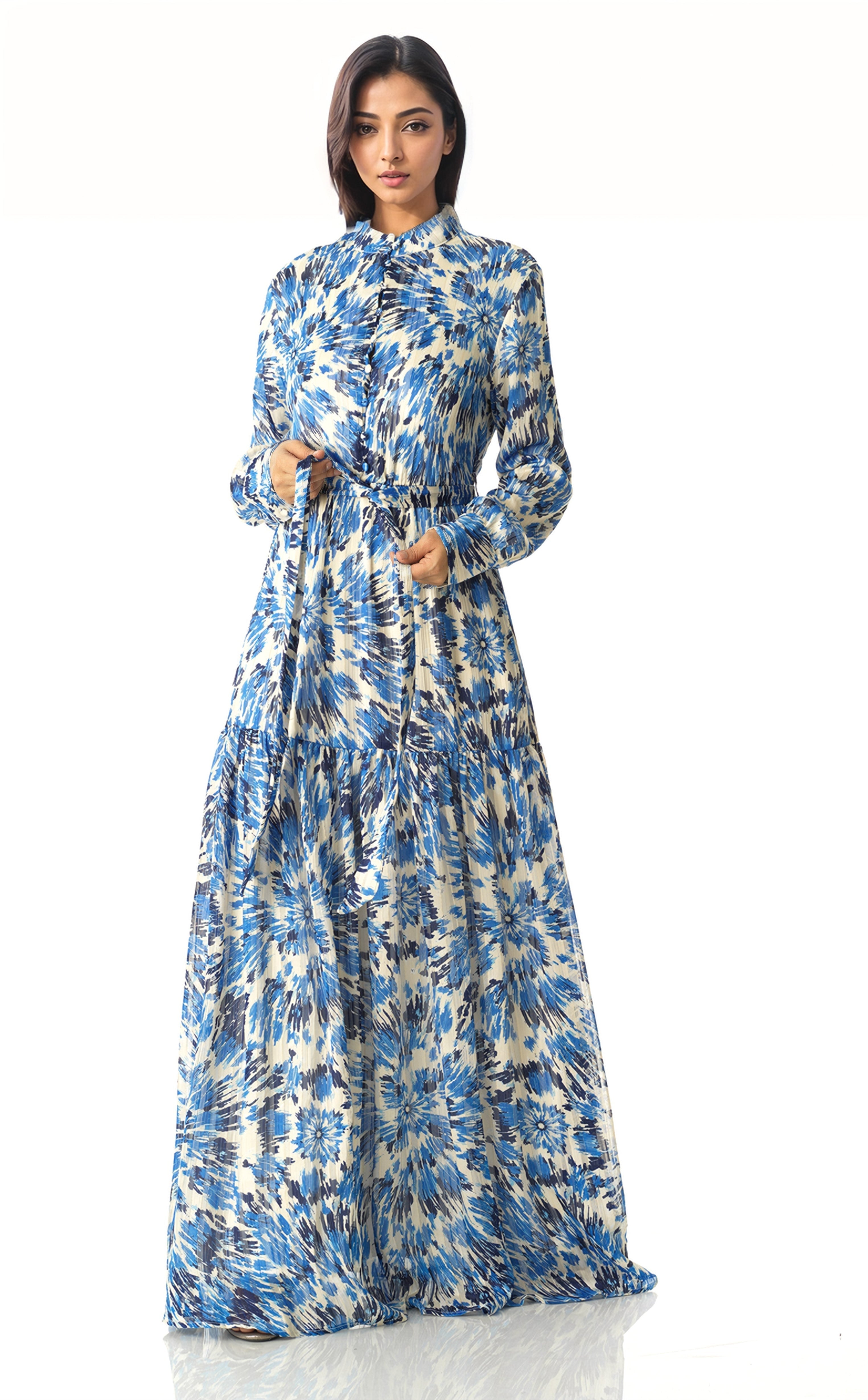 Take me to Greece chiffon maxi dress Kabayare