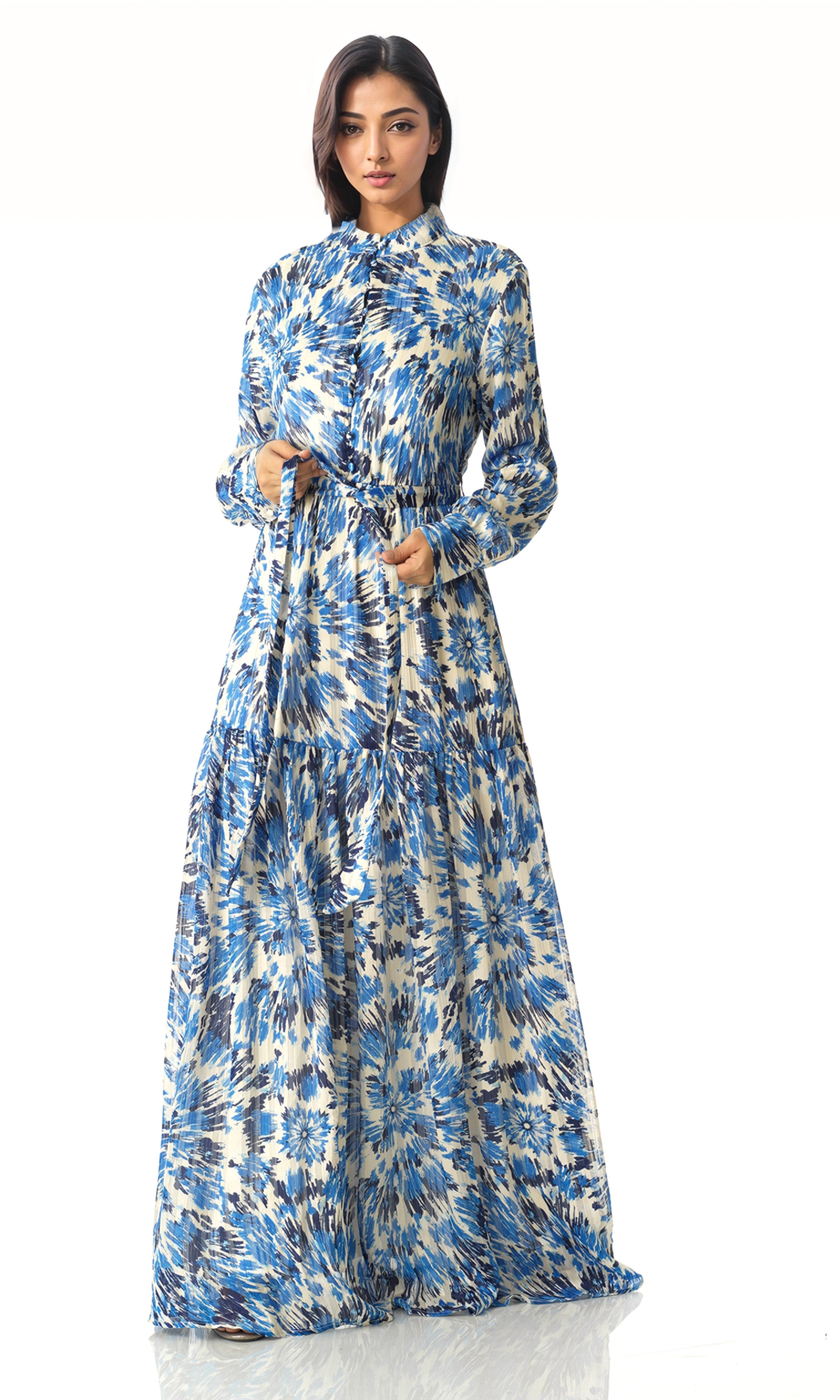 Take me to Greece chiffon maxi dress Kabayare