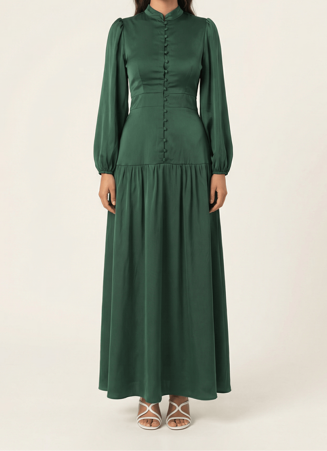 Take me to Paris satin maxi dress Kabayare
