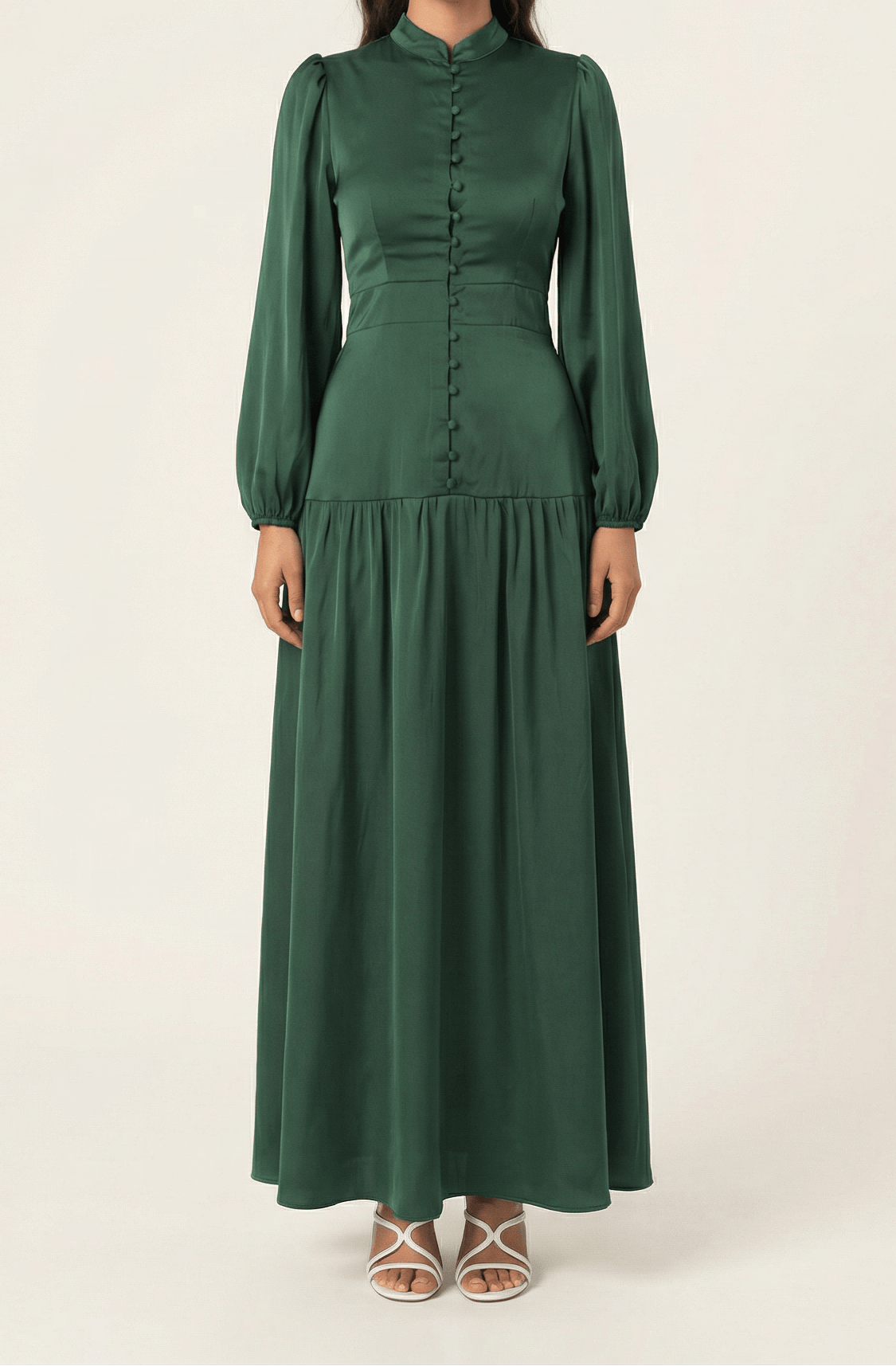 Take me to Paris satin maxi dress Kabayare