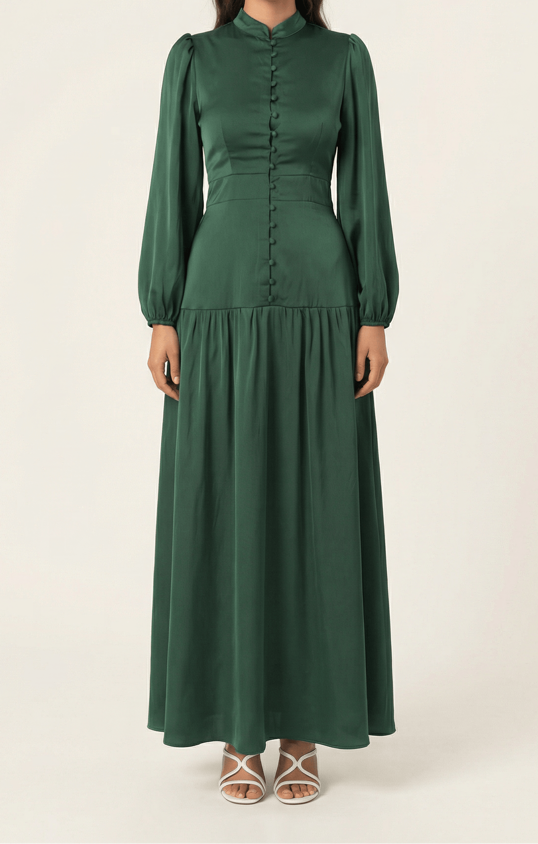 Take me to Paris satin maxi dress Kabayare