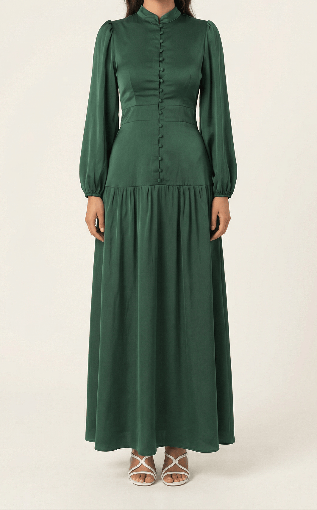 Take me to Paris satin maxi dress Kabayare