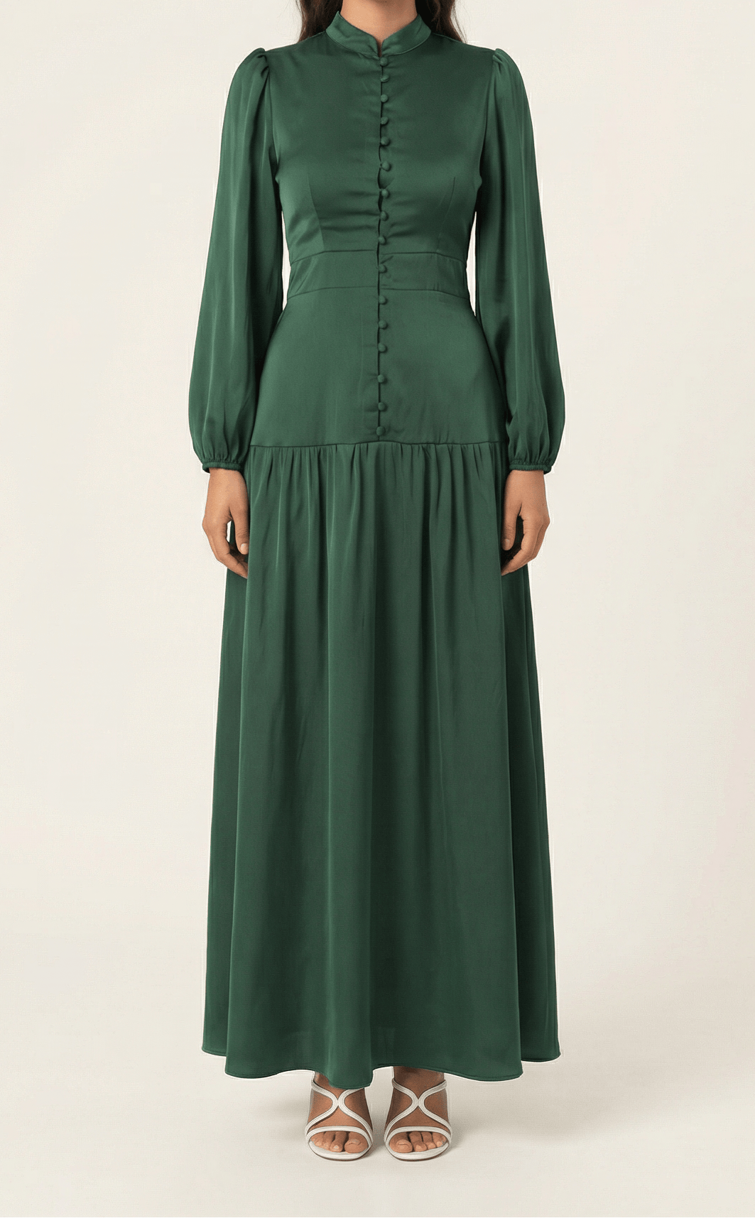 Take me to Paris satin maxi dress Kabayare