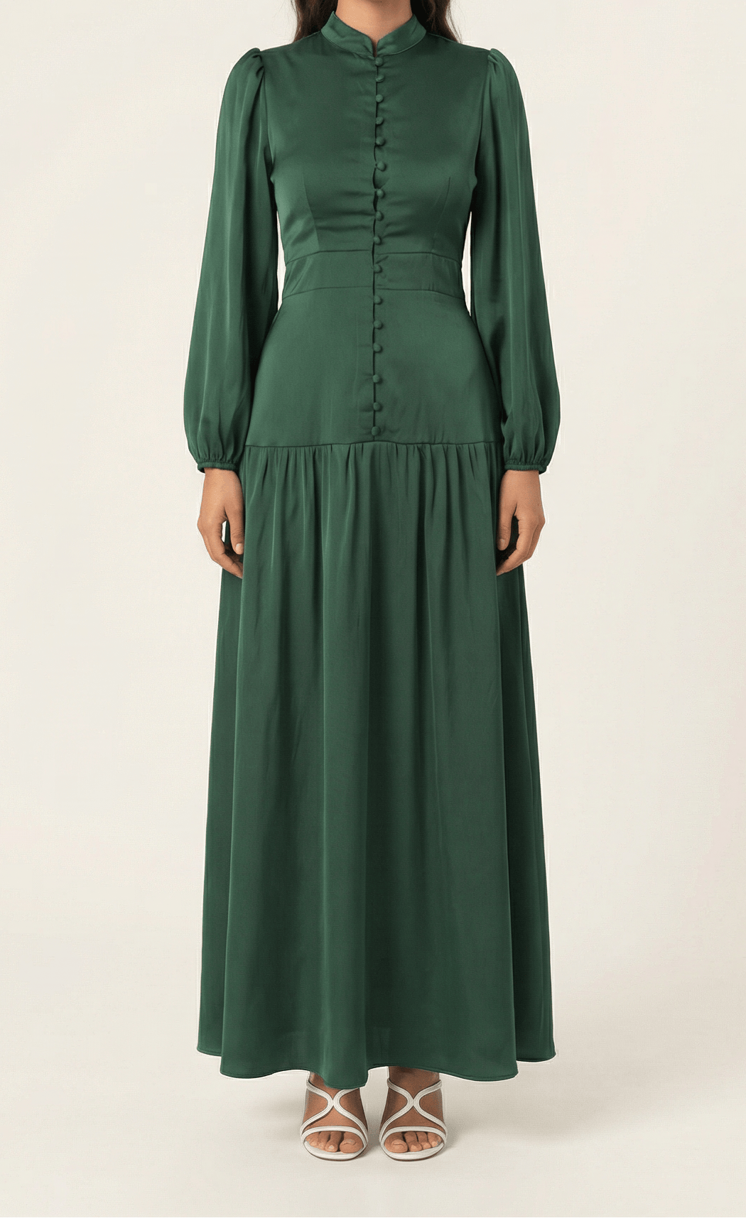 Take me to Paris satin maxi dress Kabayare
