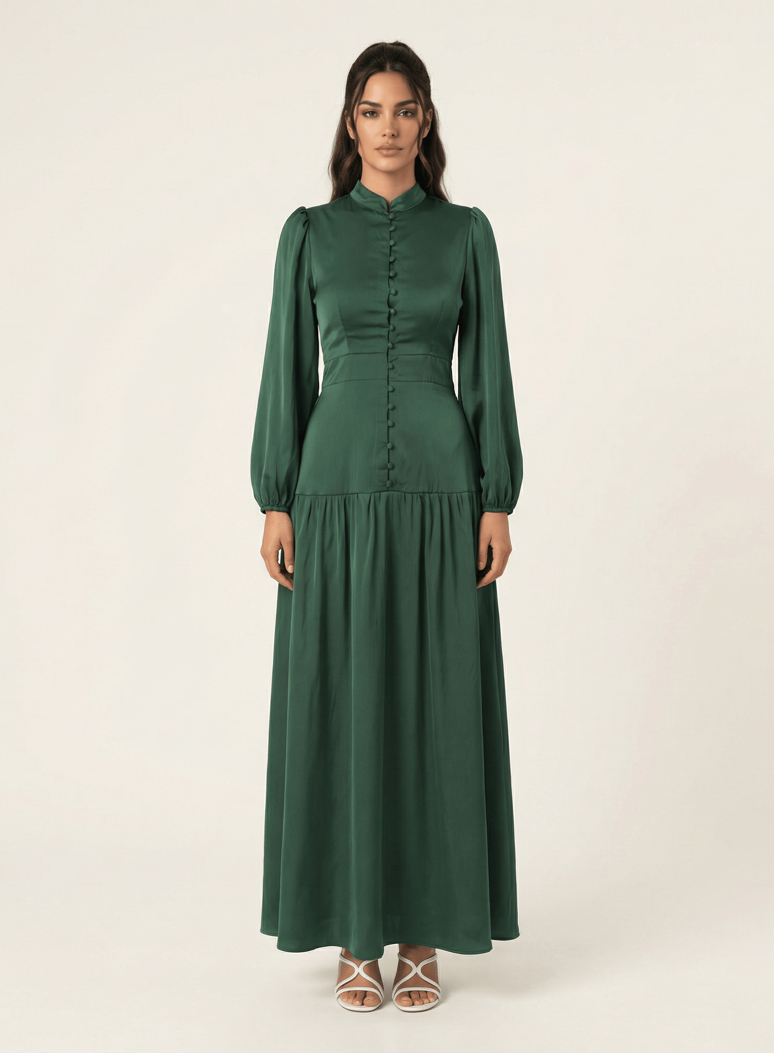Take me to Paris satin maxi dress Kabayare