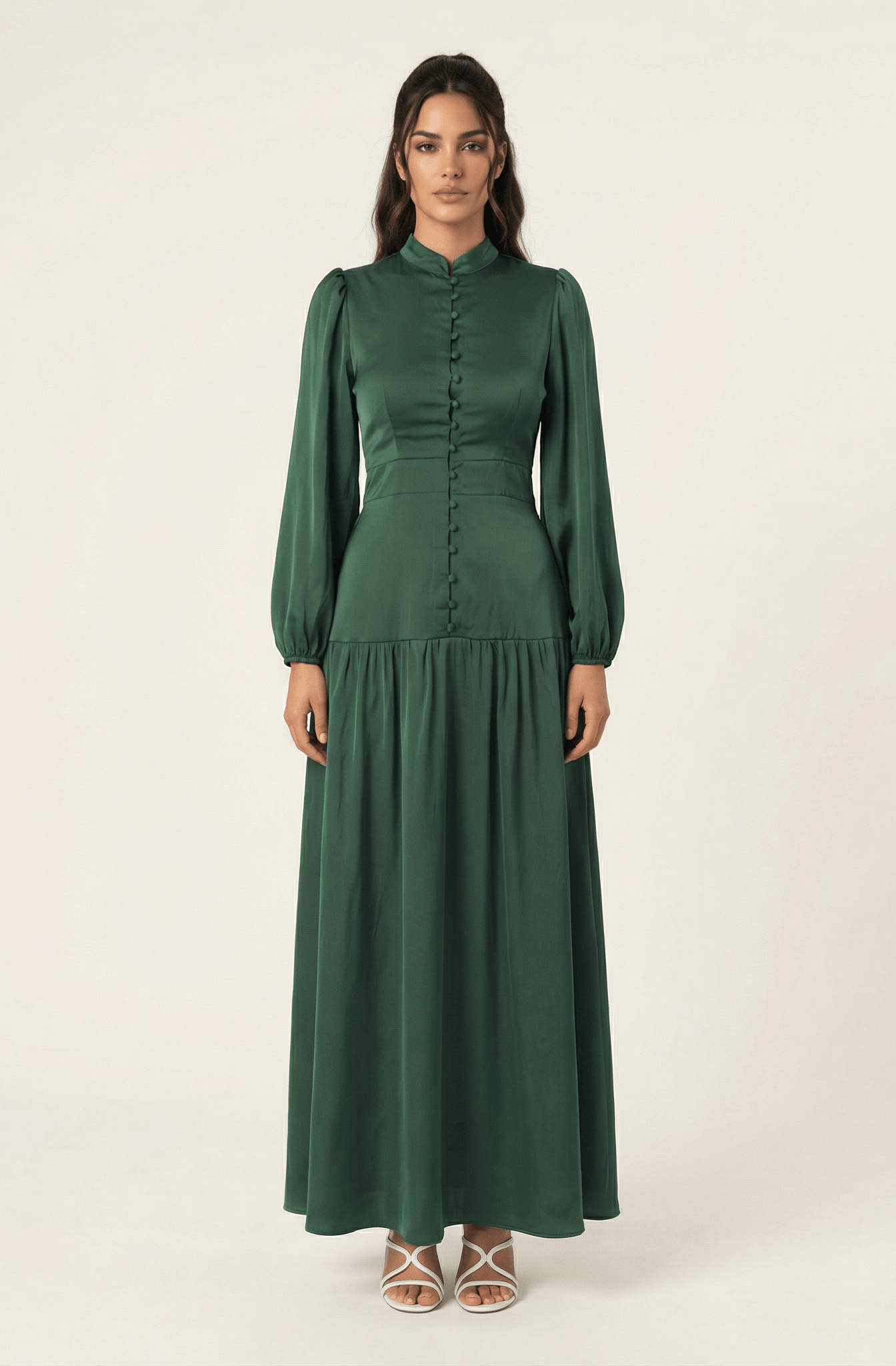 Take me to Paris satin maxi dress Kabayare