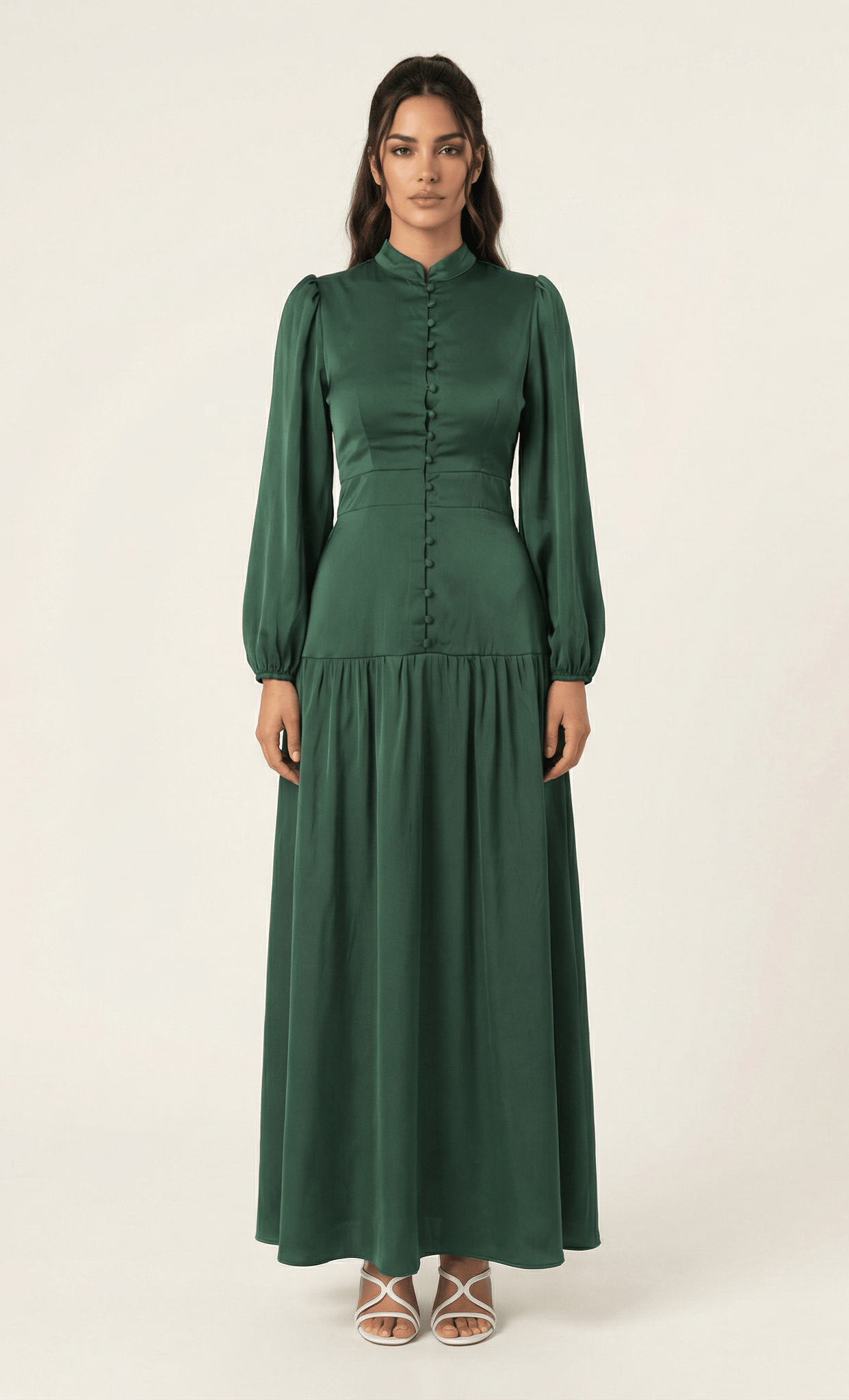 Take me to Paris satin maxi dress Kabayare