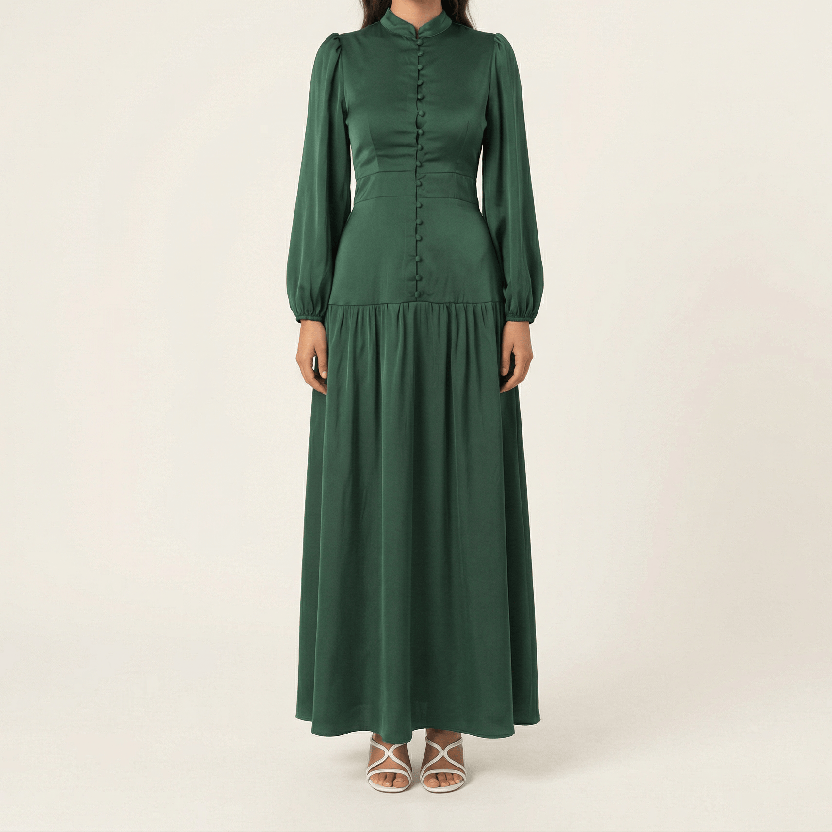 Take me to Paris satin maxi dress Kabayare