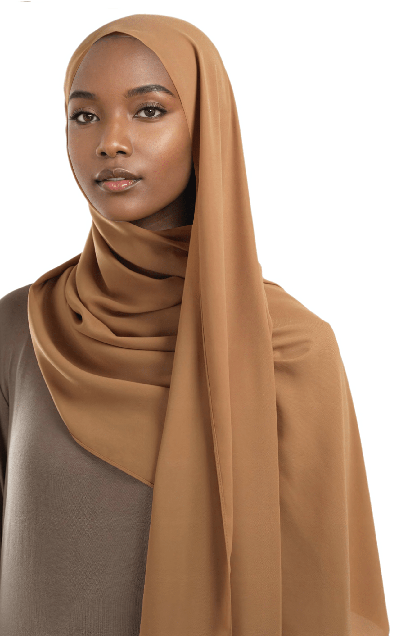 Tan Korean Nida hijab Kabayare