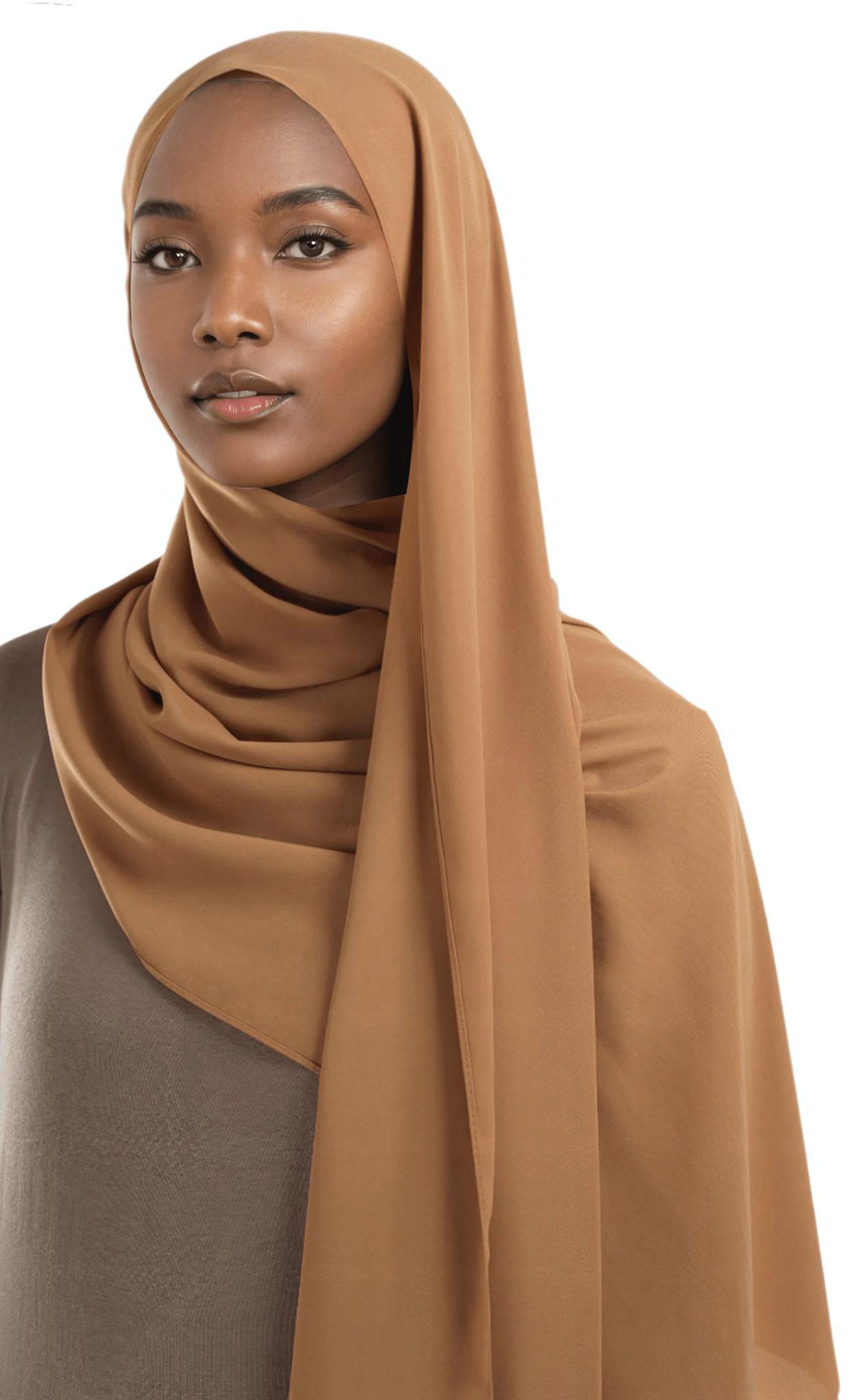 Tan Korean Nida hijab Kabayare