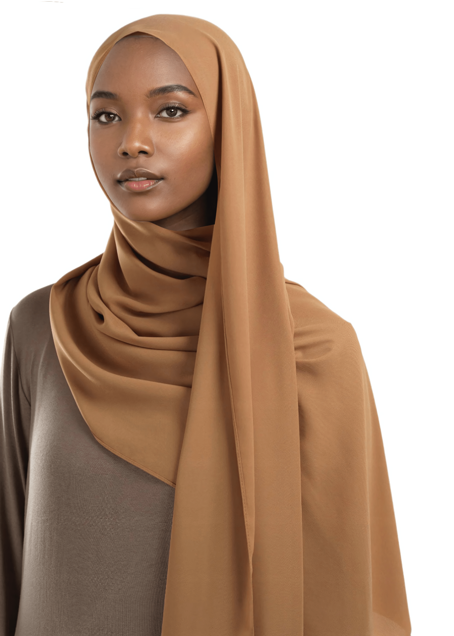 Tan Korean Nida hijab Kabayare