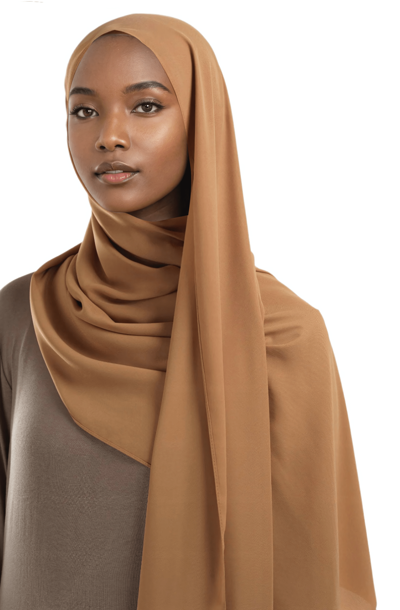 Tan Korean Nida hijab Kabayare