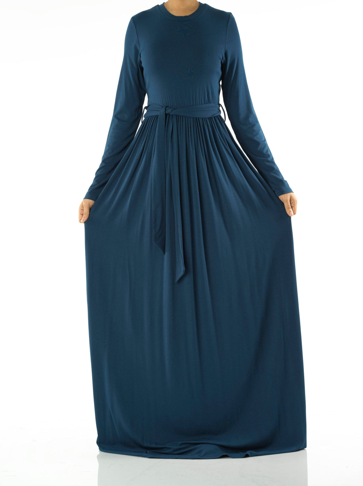 Teal Cotton Candy Jersey Maxi Dress Kabayare