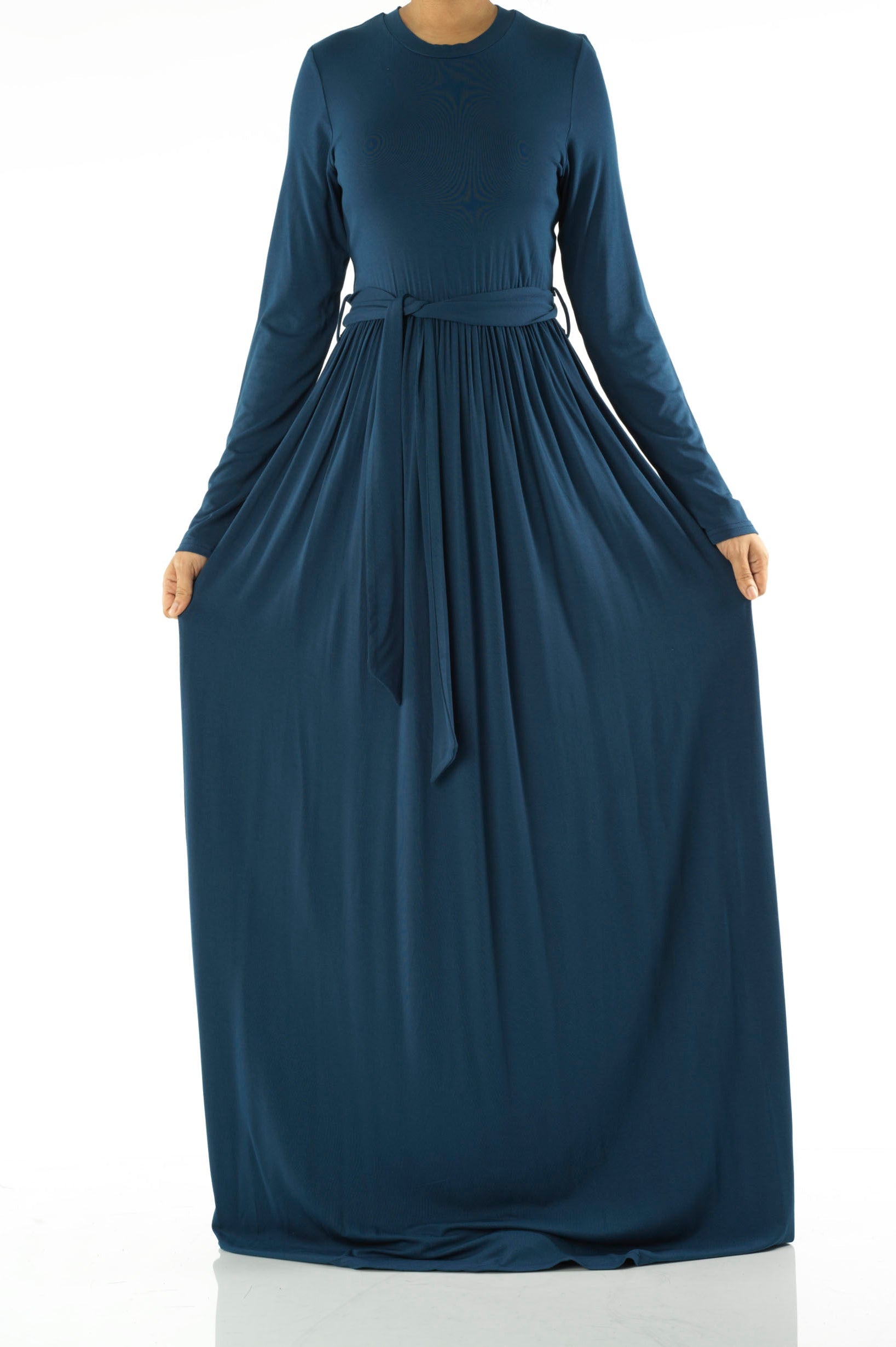 Teal Cotton Candy Jersey Maxi Dress Kabayare