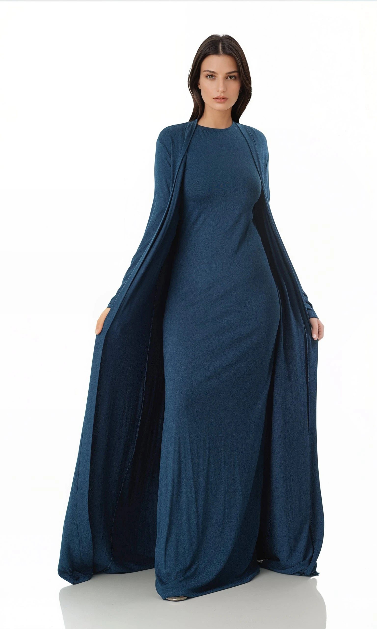 Teal Made just for you jersey matching set dress Kabayare